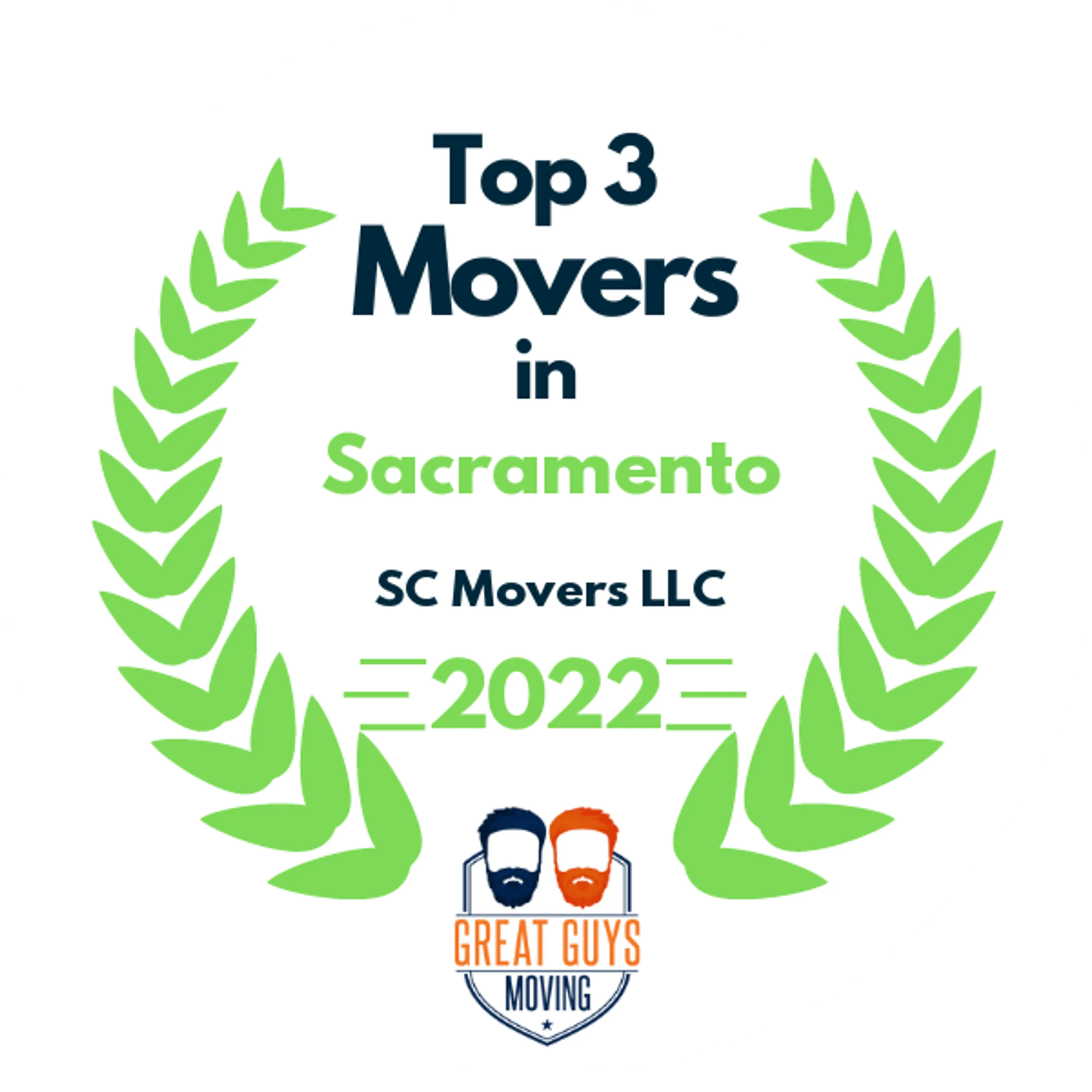 Top 3 Movers in Sacramento, CA 2022 award