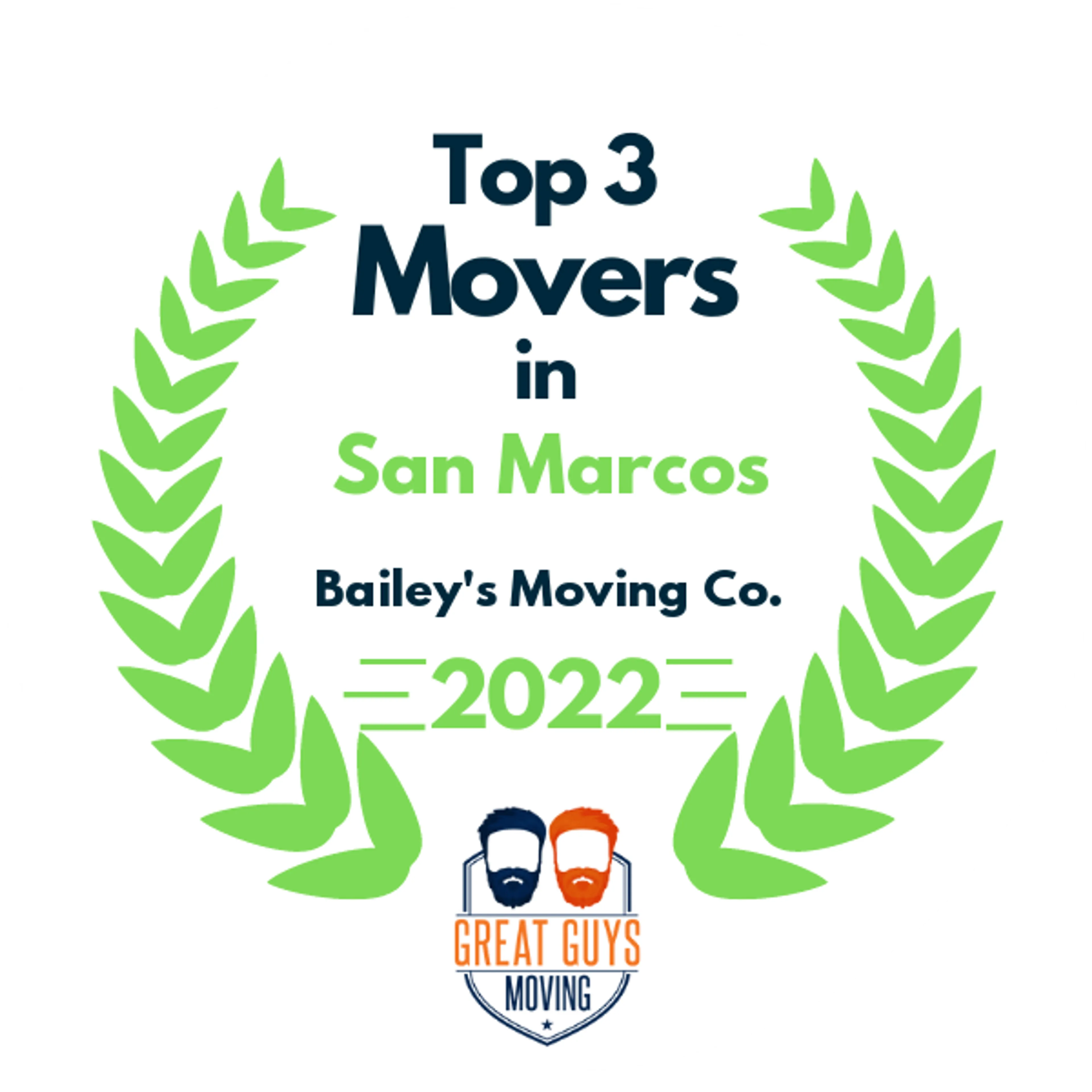 Top 3 Movers in San Antonio, TX 2022 award