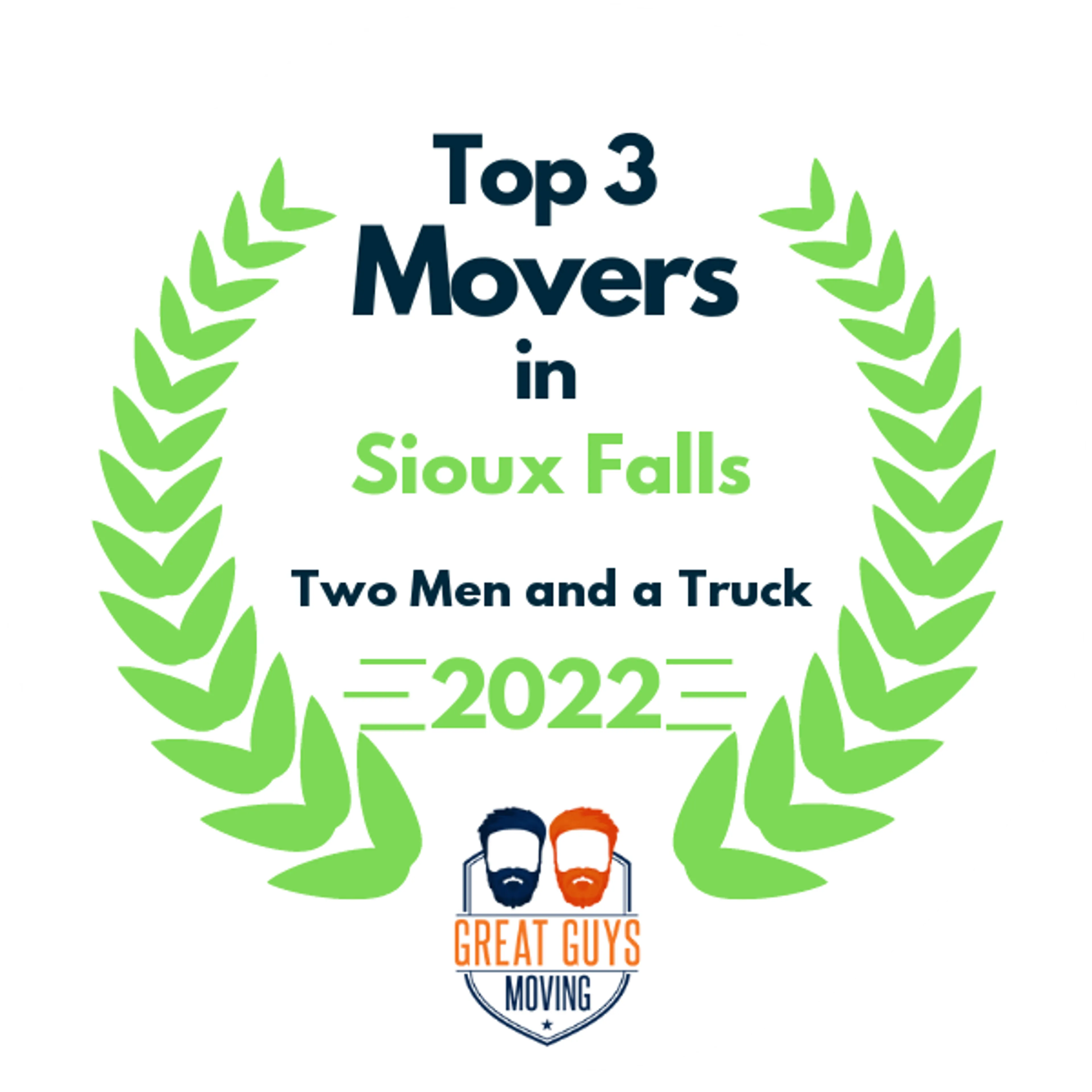Top 3 Movers in Sioux Falls, SD 2022 award