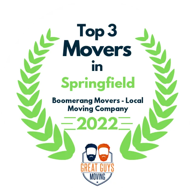 Top 3 Movers in Springfield, MA 2022 award