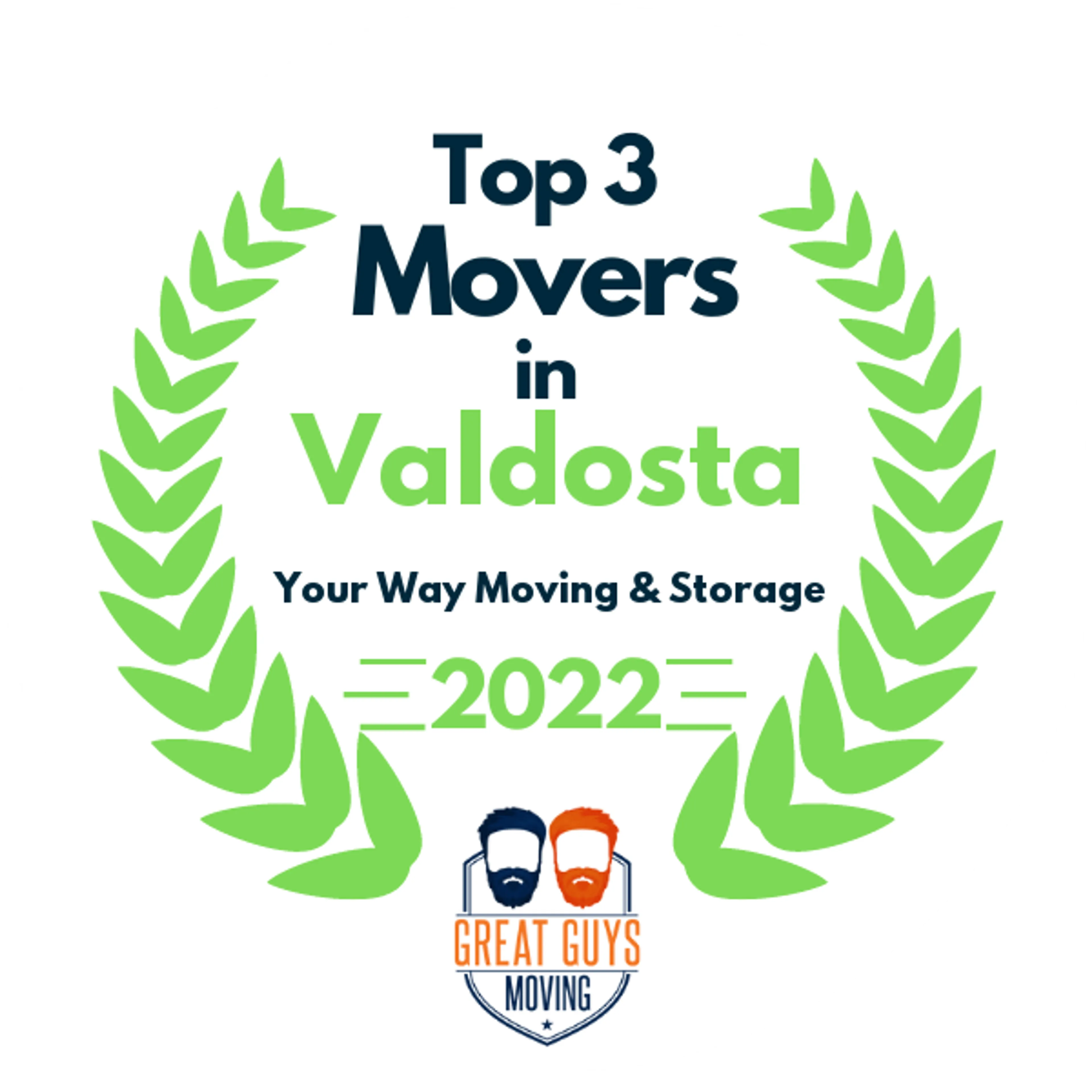 Top 3 Movers in Valdosta, GA 2022 award