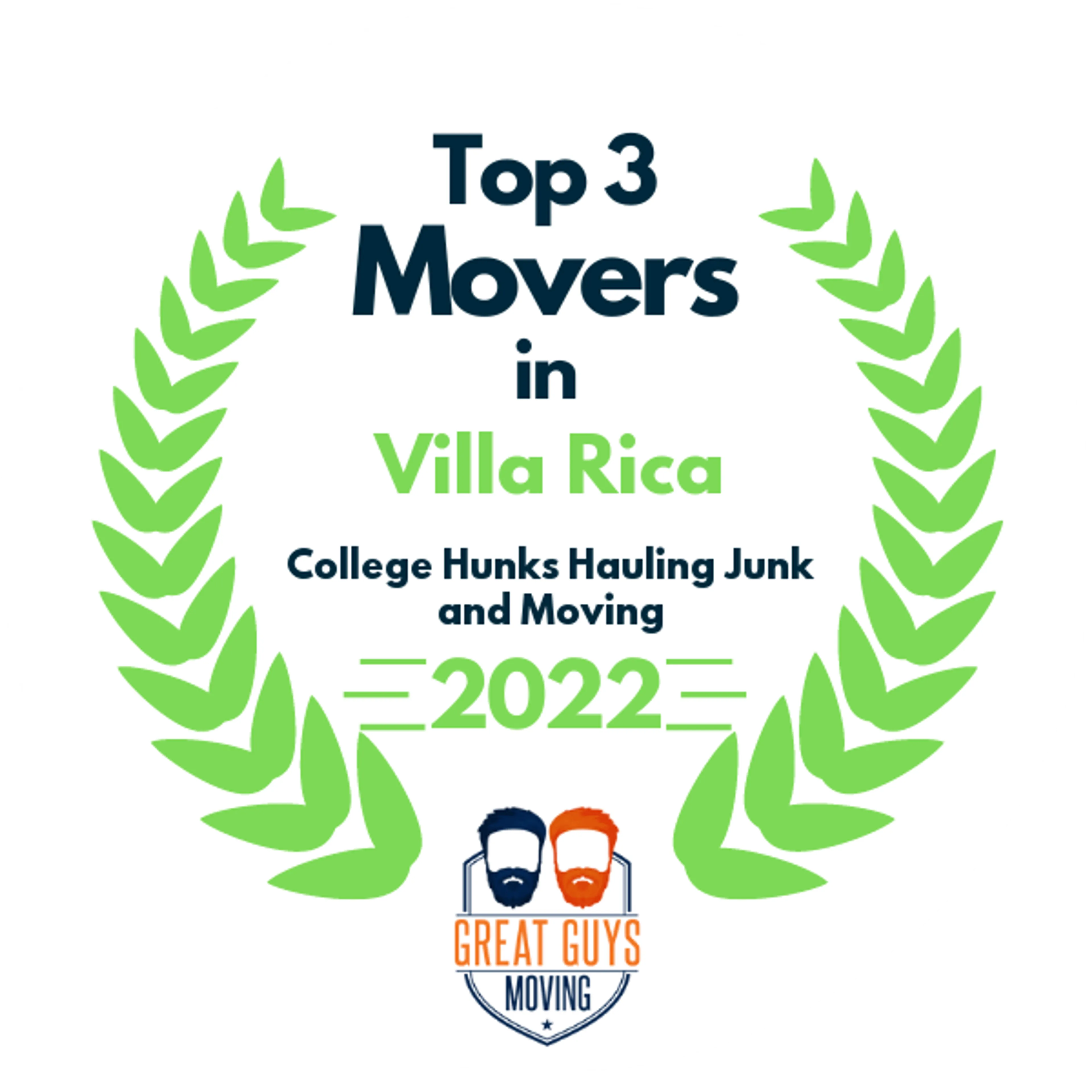 Top 3 Movers in Acworth, GA 2022 award