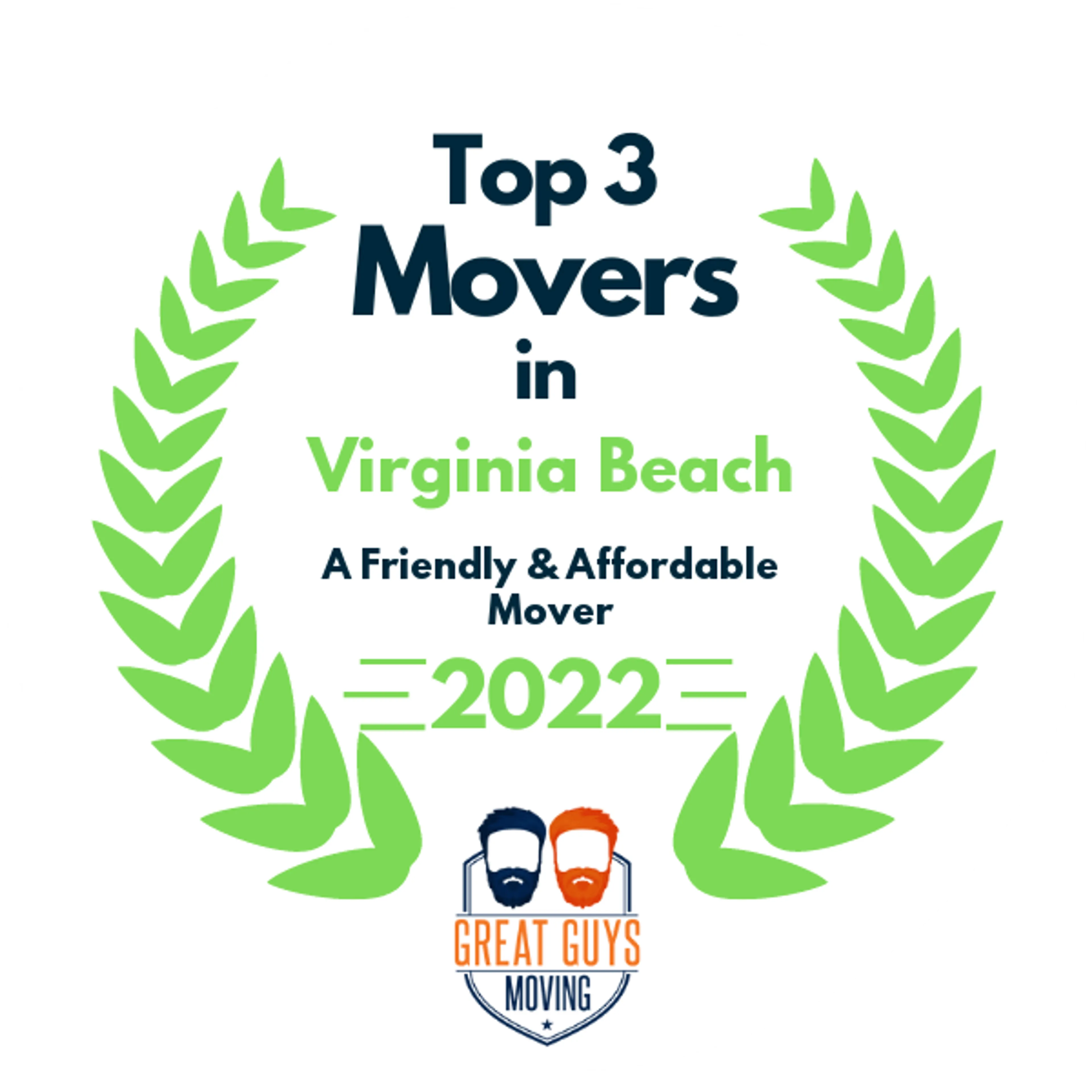 Top 3 Movers in Virginia Beach, VA 2022 award