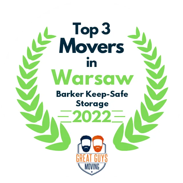 Top 3 Movers in Warsaw, IN 2022 award