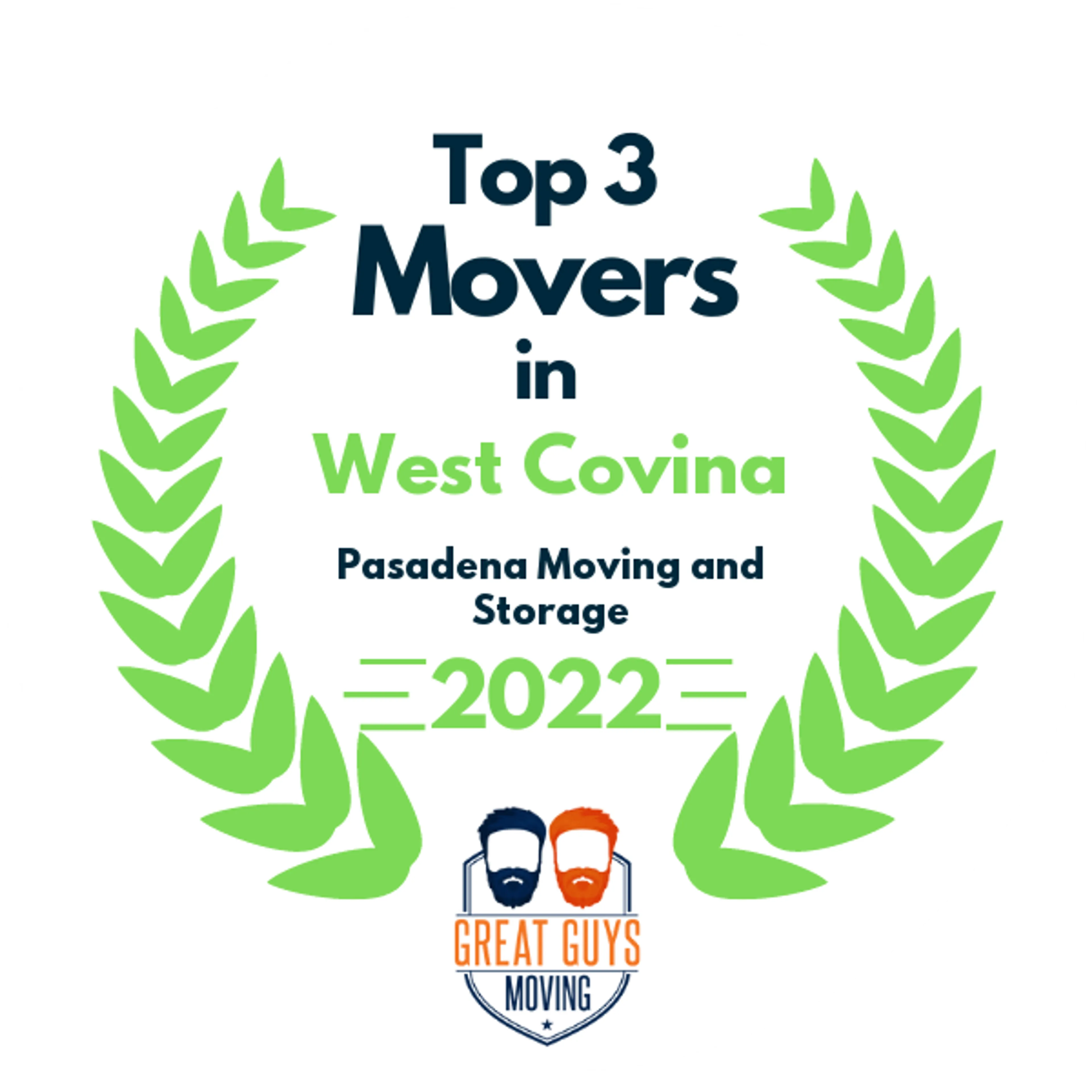 Top 3 Movers in Pasadena, CA 2022 award