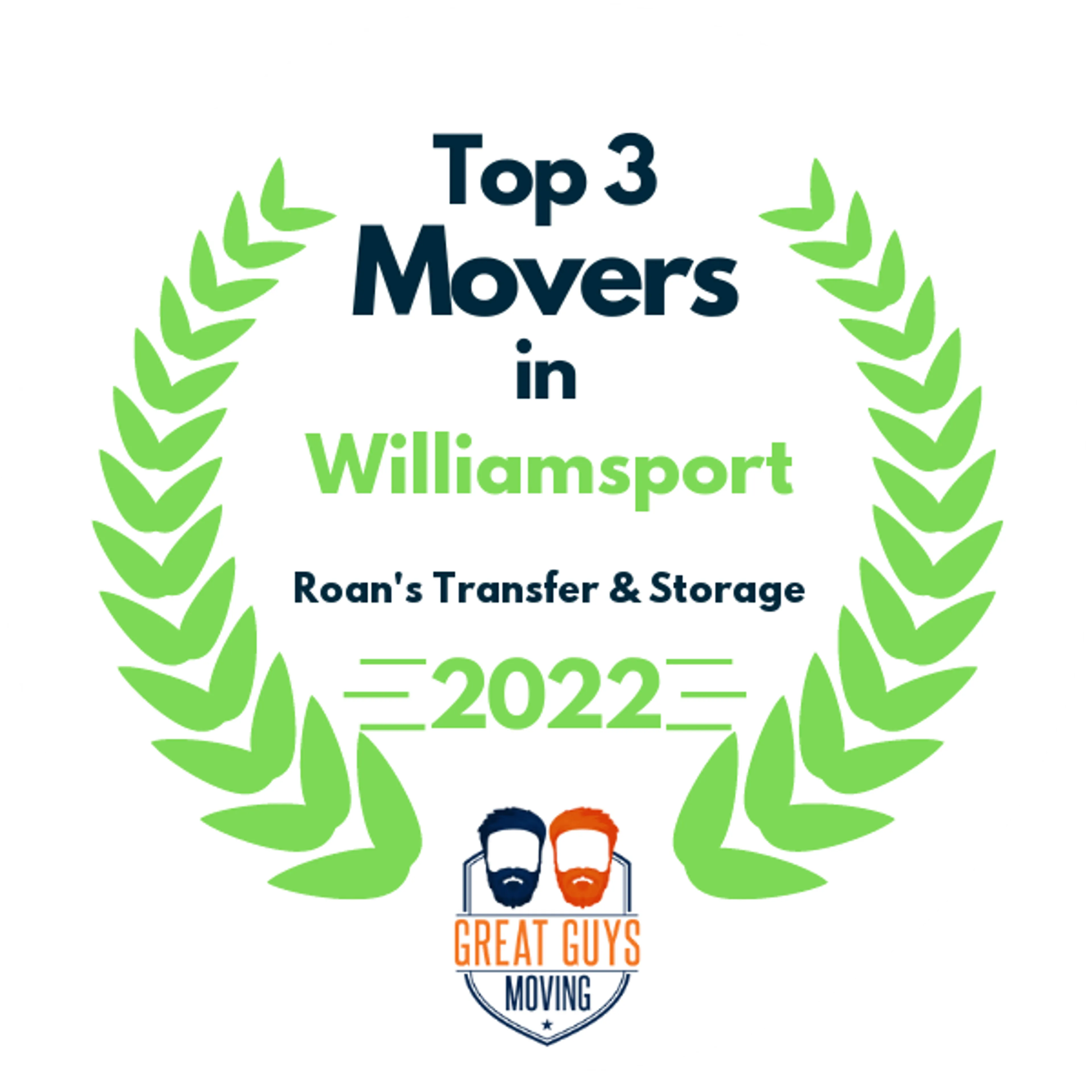 Top 3 Movers in Williamsport, PA 2022 award