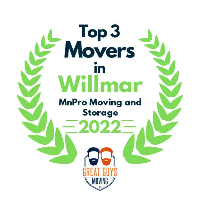 Top 3 Movers in Willmar, MN 2022 award