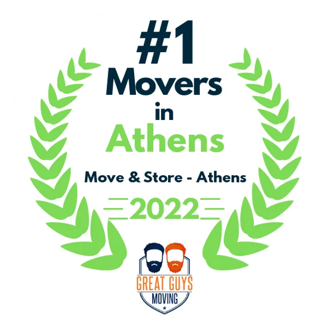 #1 Ranked Movers in Athens, GA 2022 award