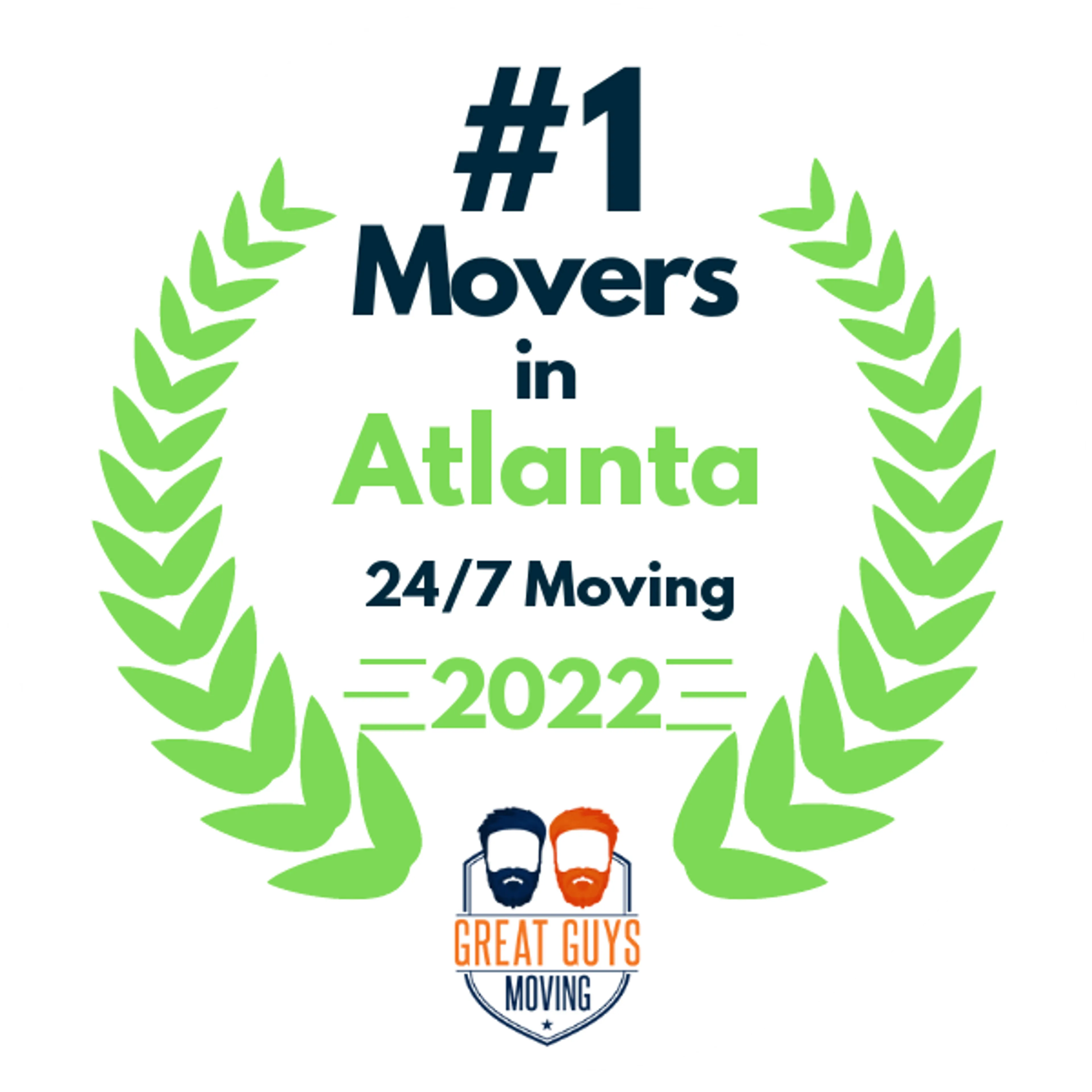 #1 Ranked Movers in Atlanta, GA 2022 award