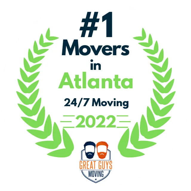 #1 Ranked Movers in Atlanta, GA 2022 award