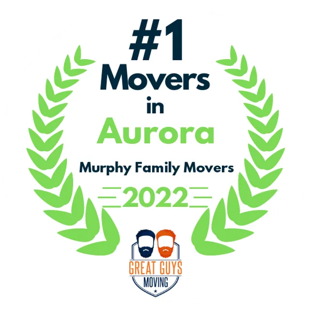 #1 Ranked Movers in Aurora, IL 2022 award