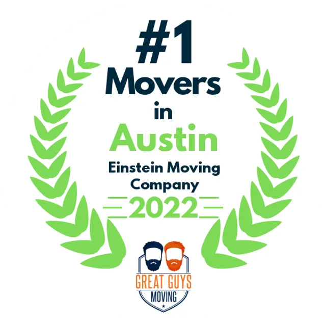 #1 Ranked Movers in Austin, TX 2022 award