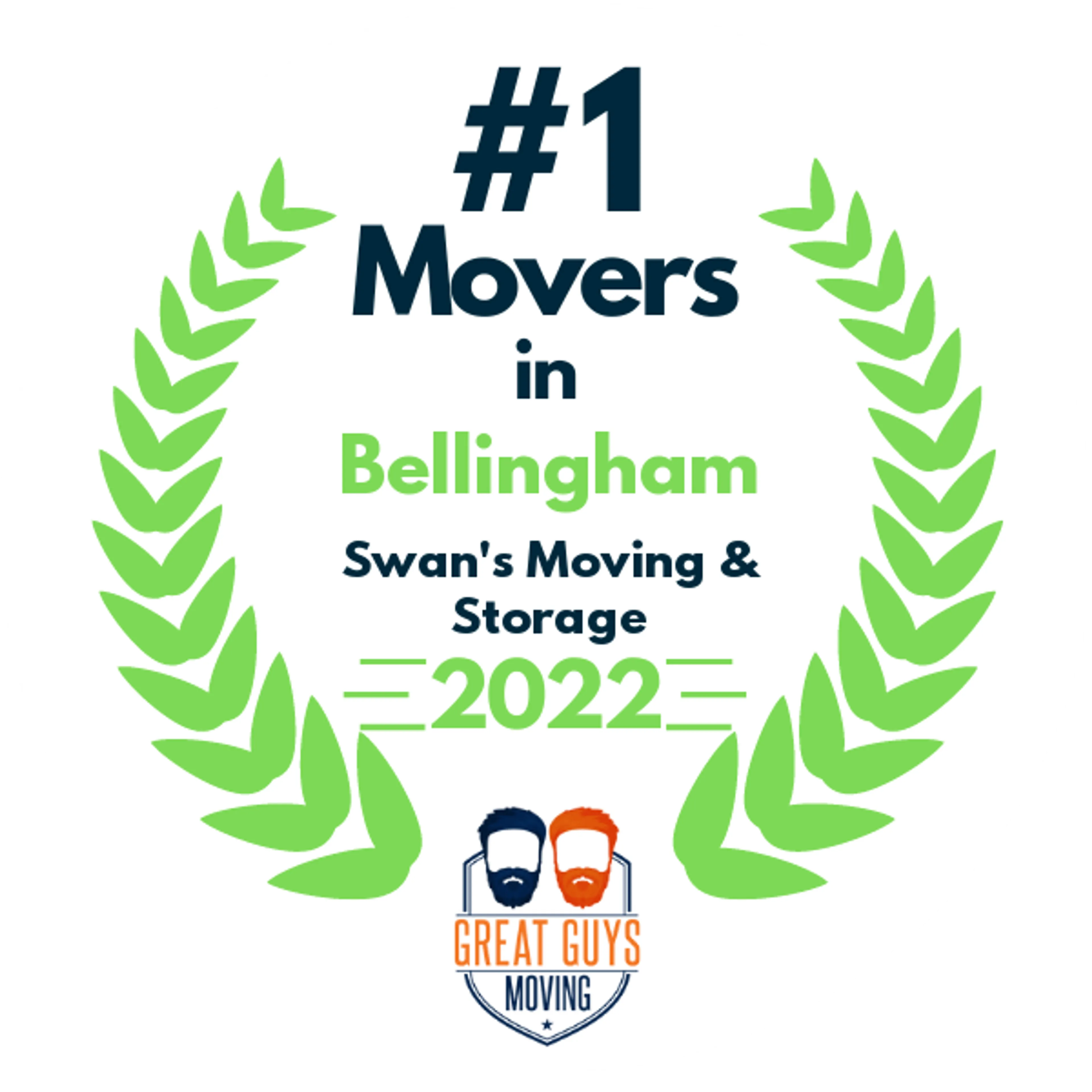 #1 Ranked Movers in Bellingham, WA 2022 award