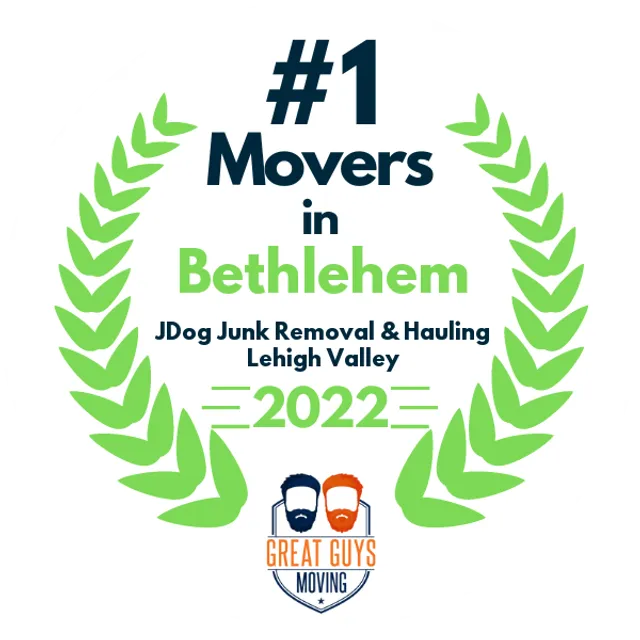 #1 Ranked Movers in Bethlehem, PA 2022 award