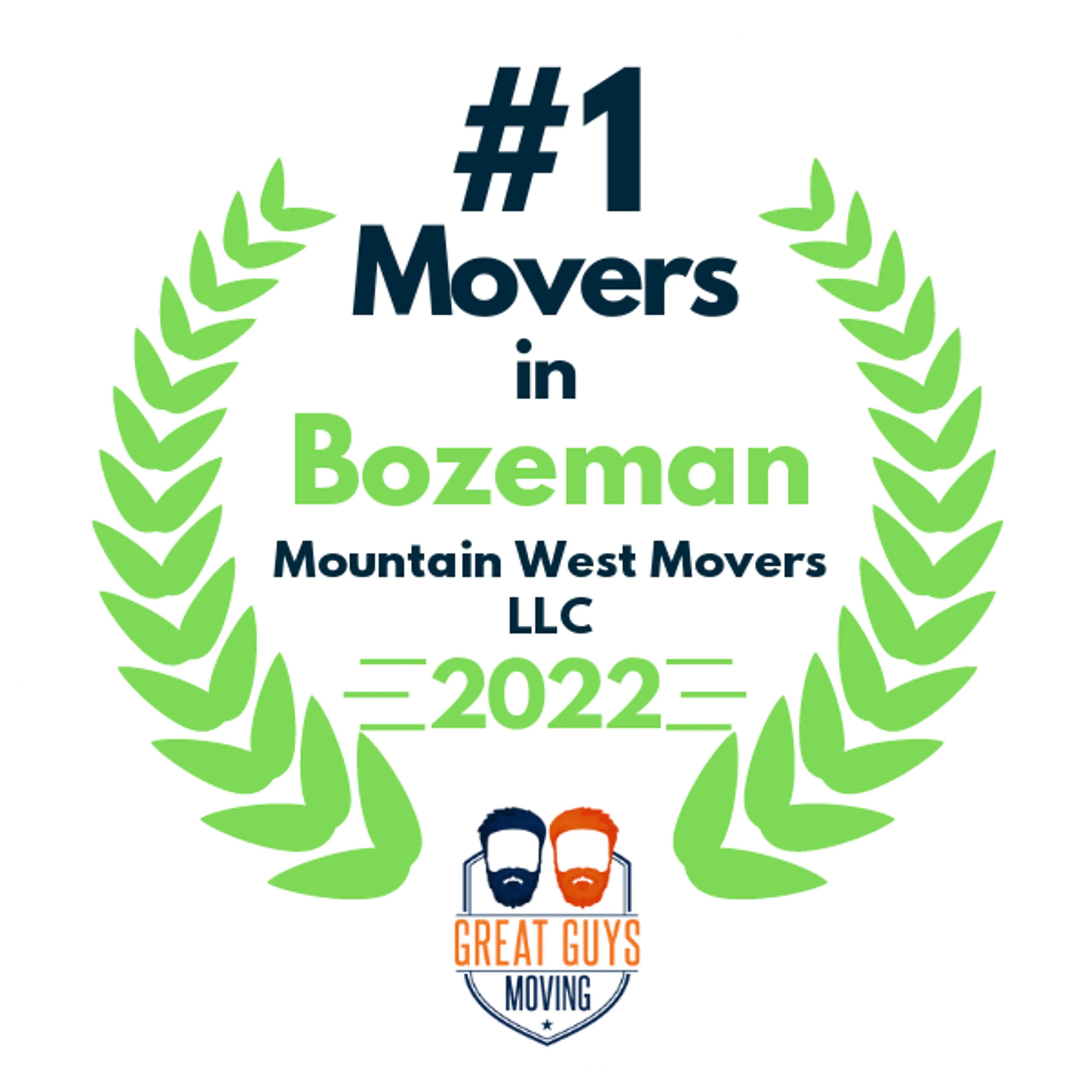 #1 Ranked Movers in Bozeman, MT 2022 award