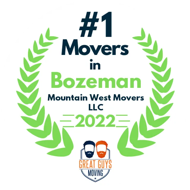 #1 Ranked Movers in Bozeman, MT 2022 award