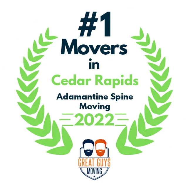 #1 Ranked Movers in Cedar Rapids, IA 2022 award