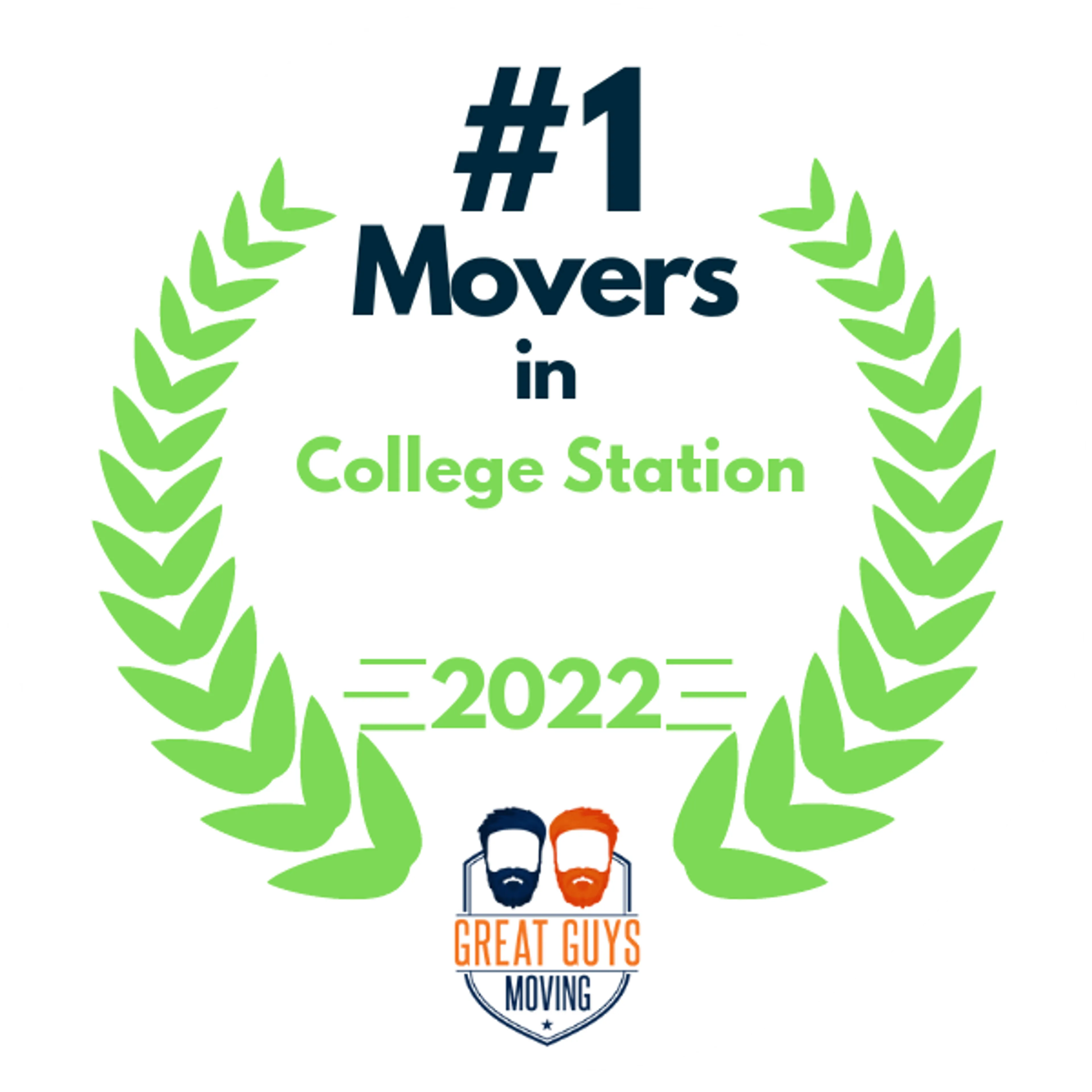 #1 Ranked Movers in College Station, TX 2022 award