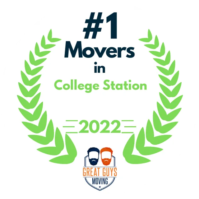 #1 Ranked Movers in College Station, TX 2022 award