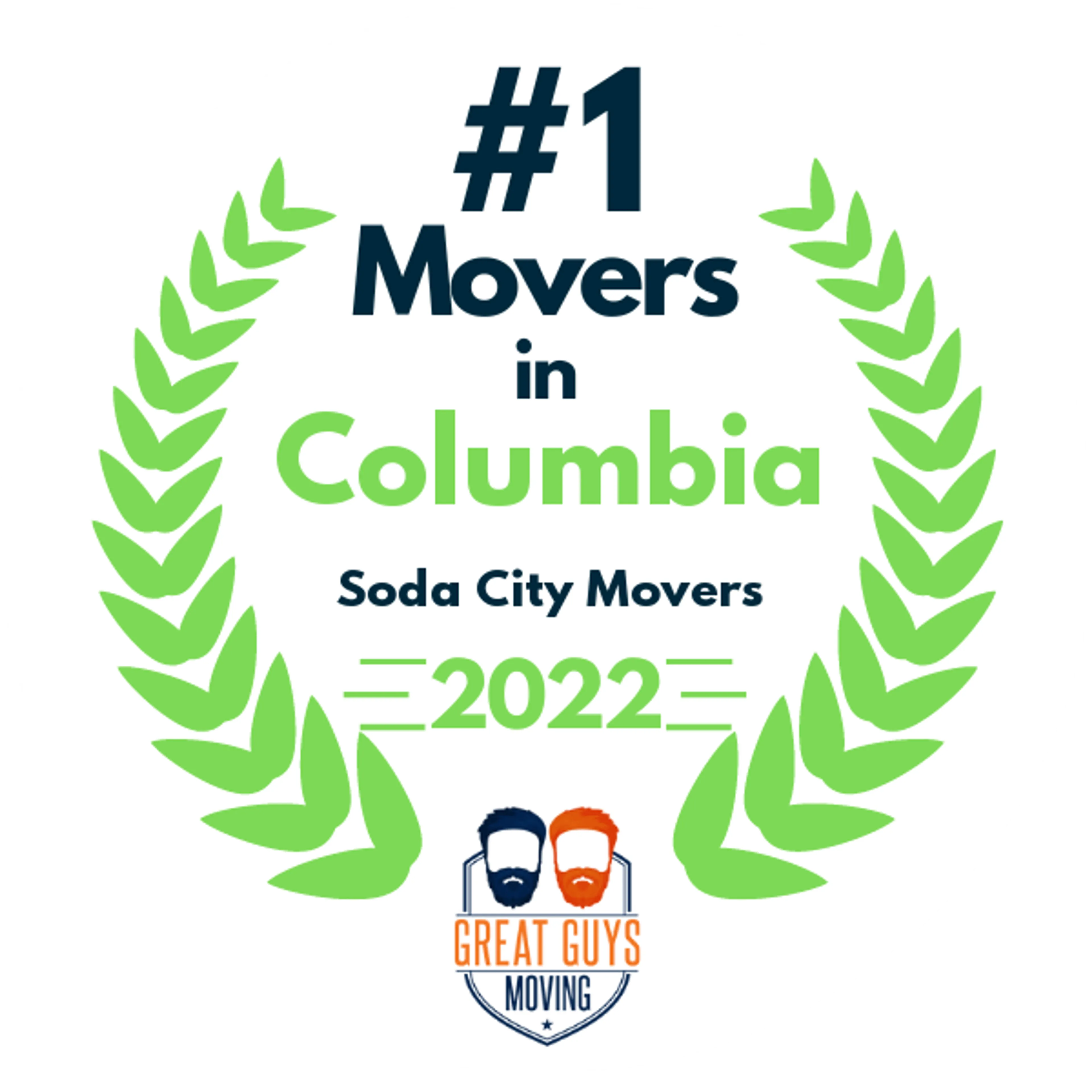 #1 Ranked Movers in Columbia, SC 2022 award