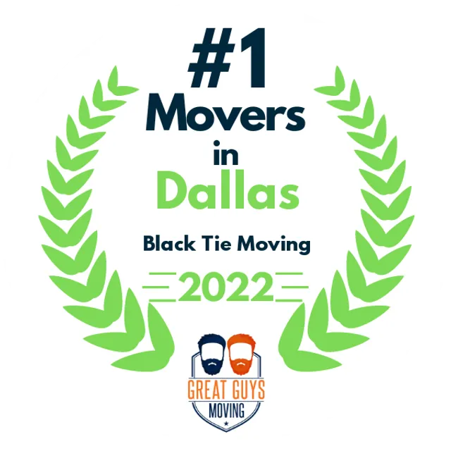 #1 Ranked Movers in Dallas, TX 2022 award