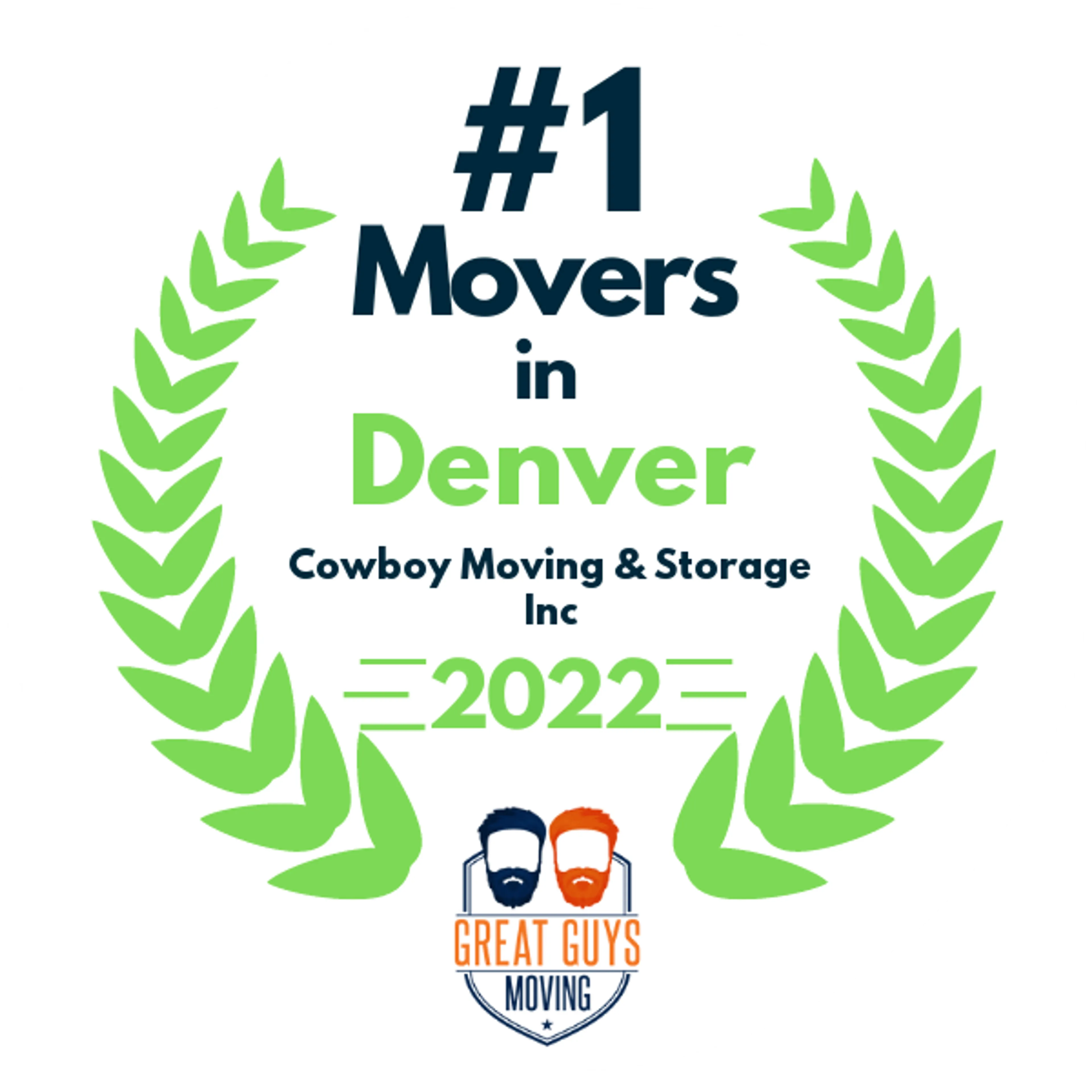 #1 Ranked Movers in Denver, CO 2022 award
