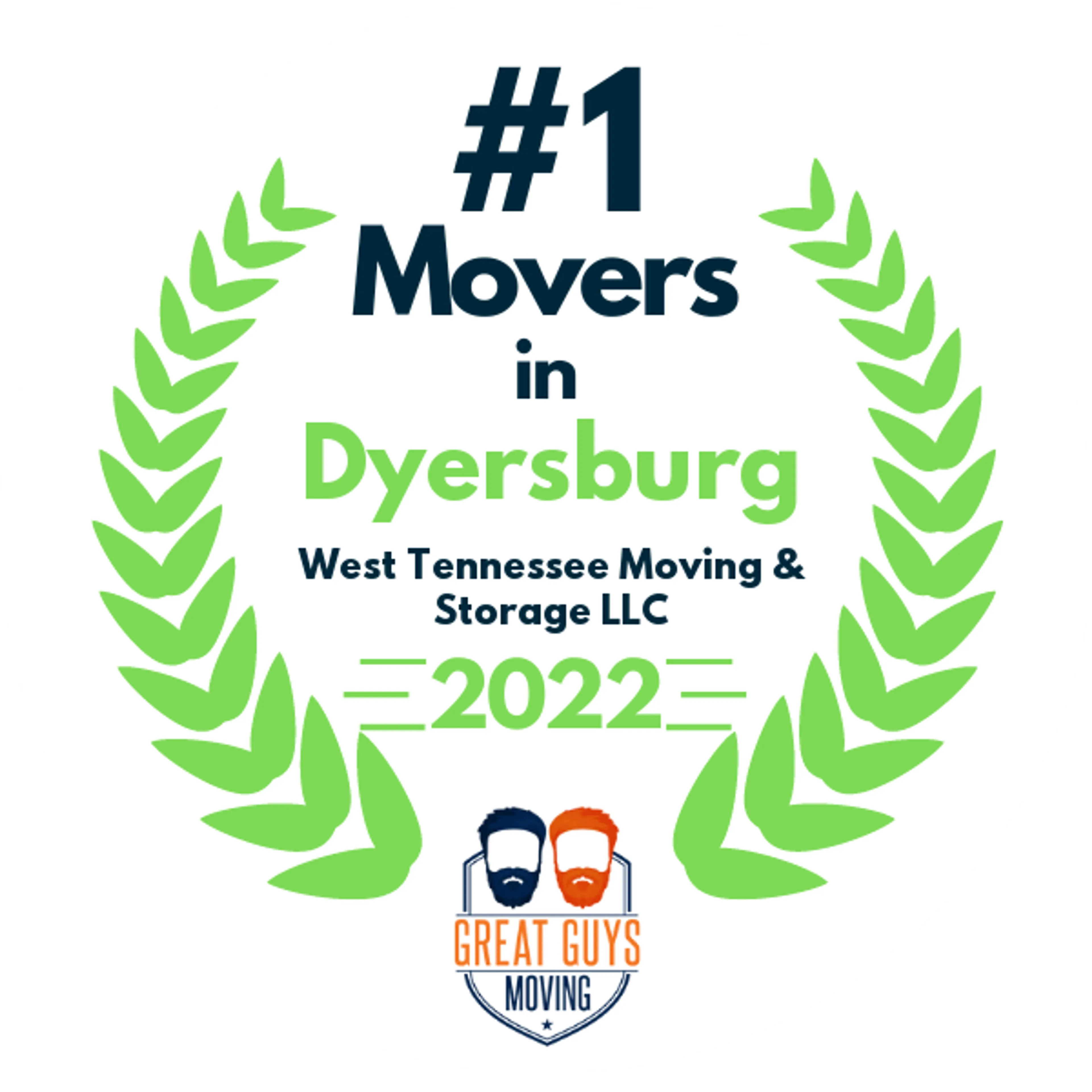 #1 Ranked Movers in Dyersburg, TN 2022 award