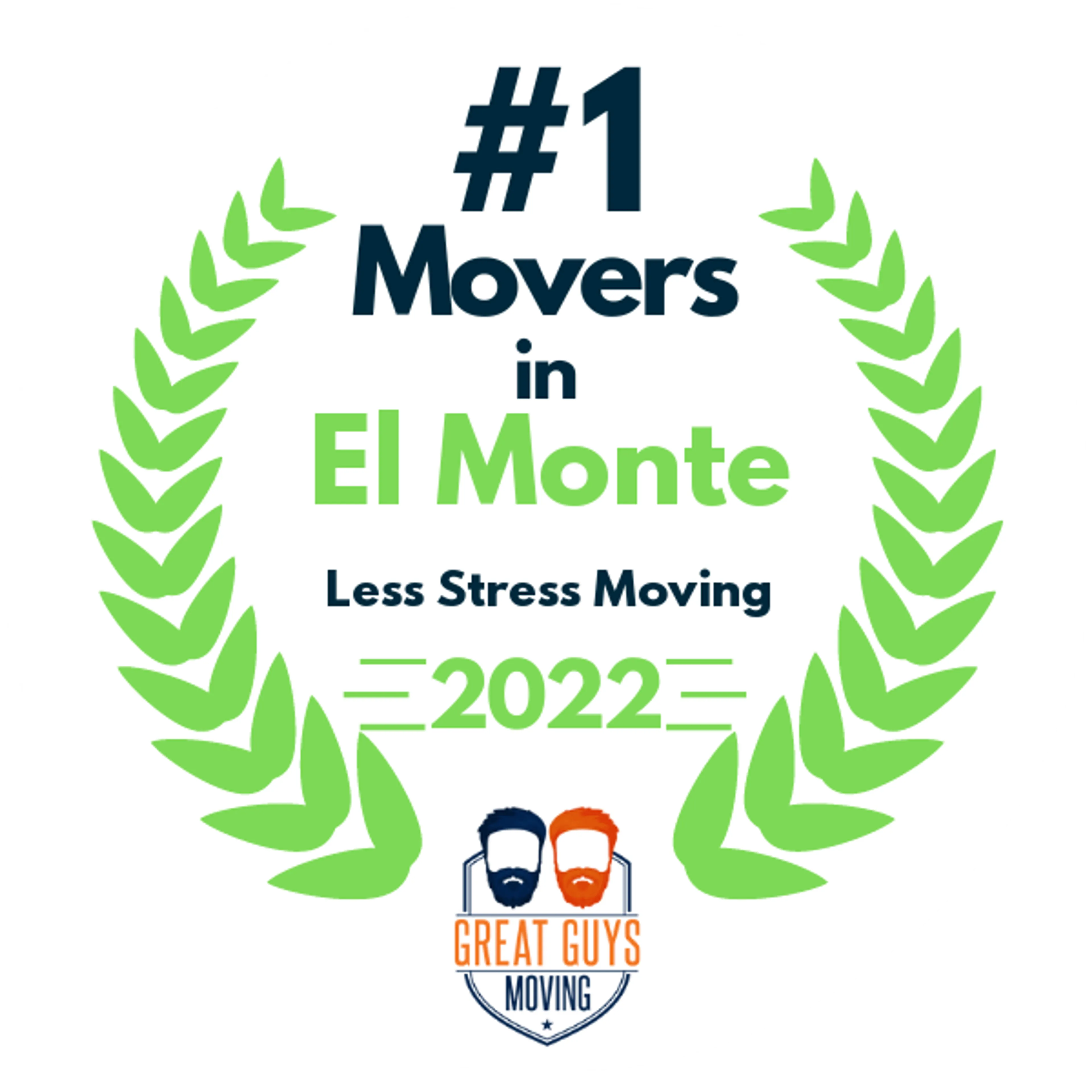 #1 Ranked Movers in El Monte, CA 2022 award