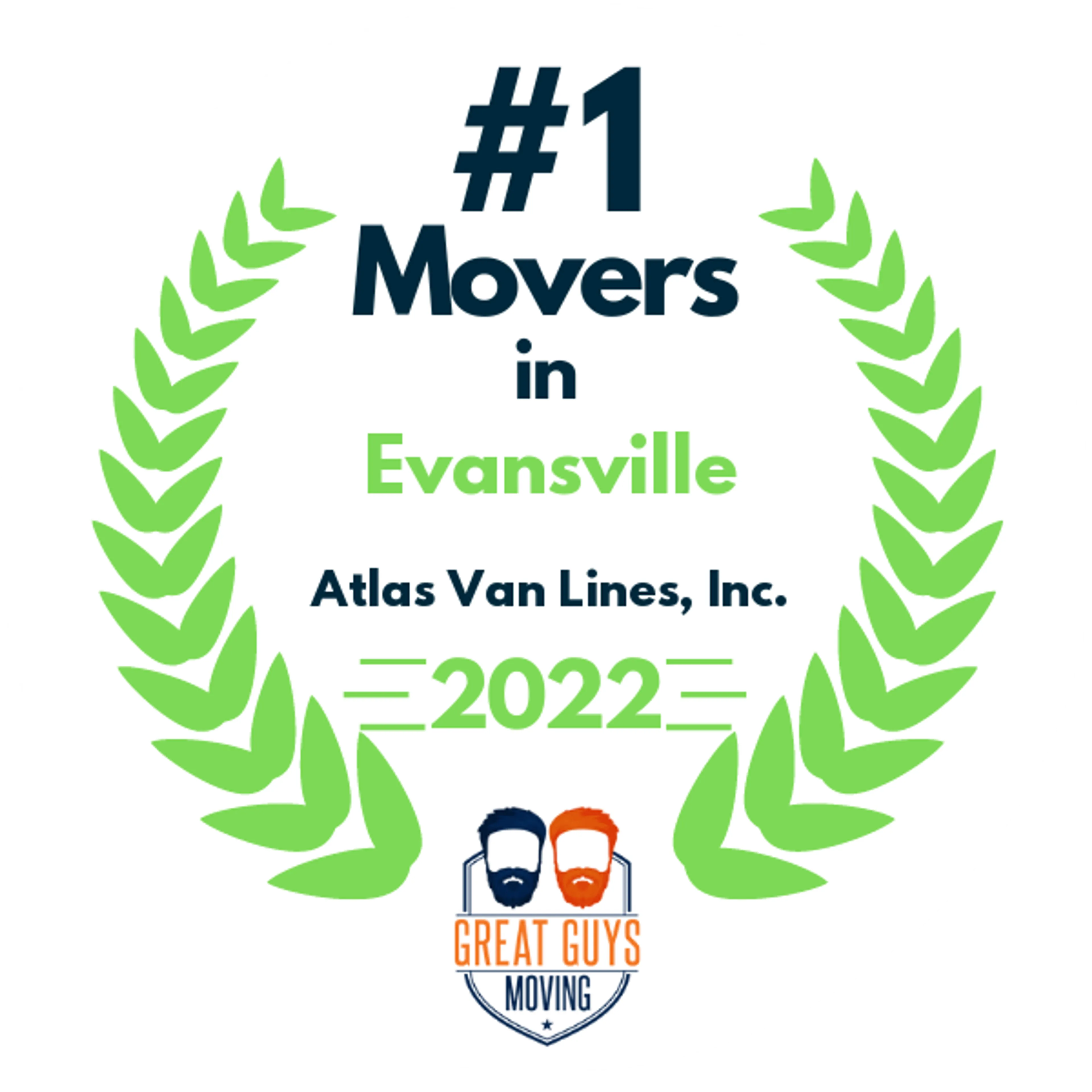 #1 Ranked Movers in Evansville, IN 2022 award