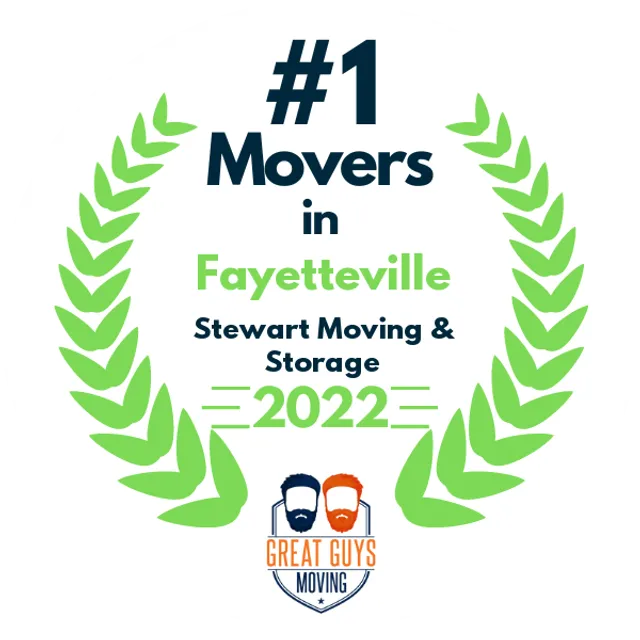 #1 Ranked Movers in Fayetteville, NC 2022 award