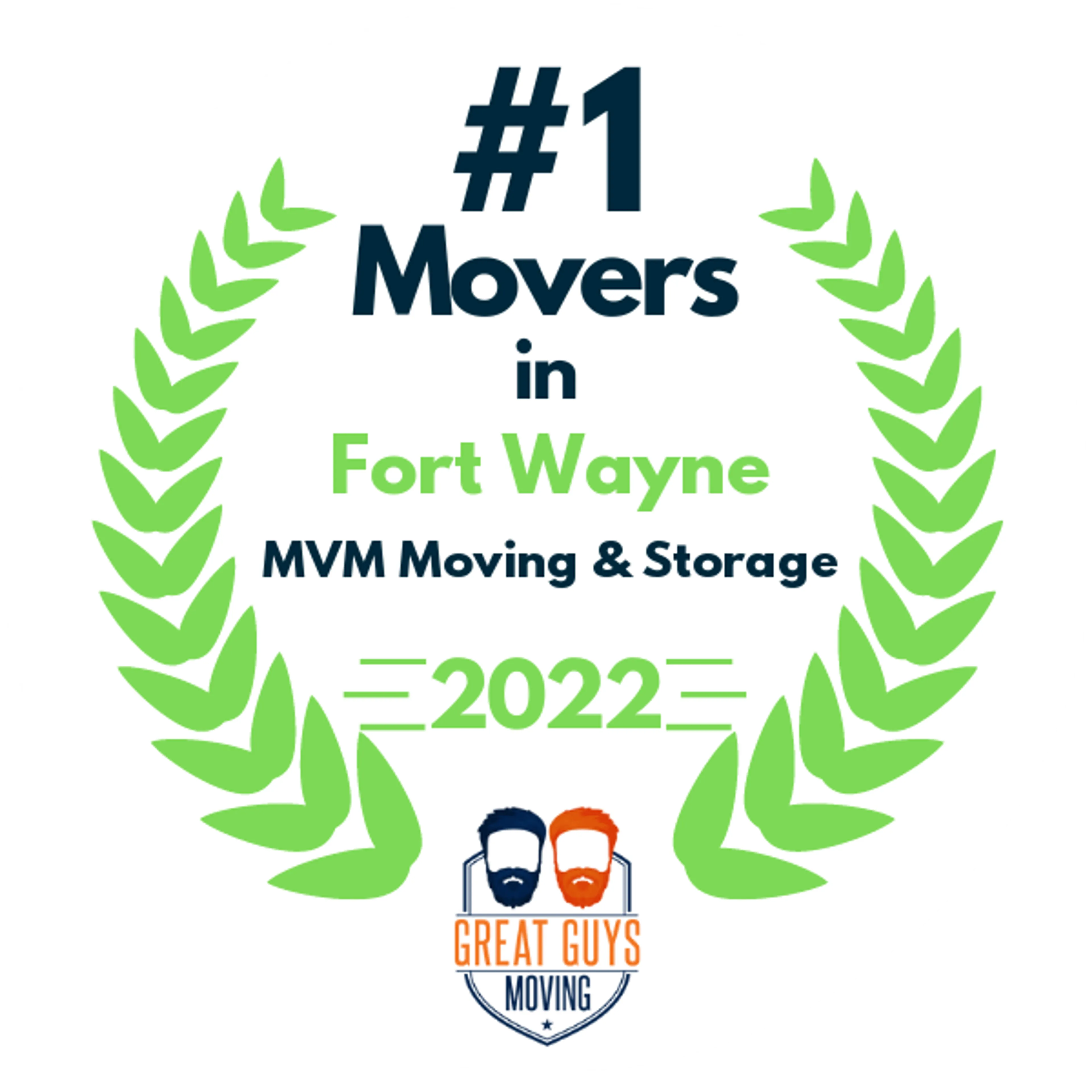 #1 Ranked Movers in Fort Wayne, IN 2022 award