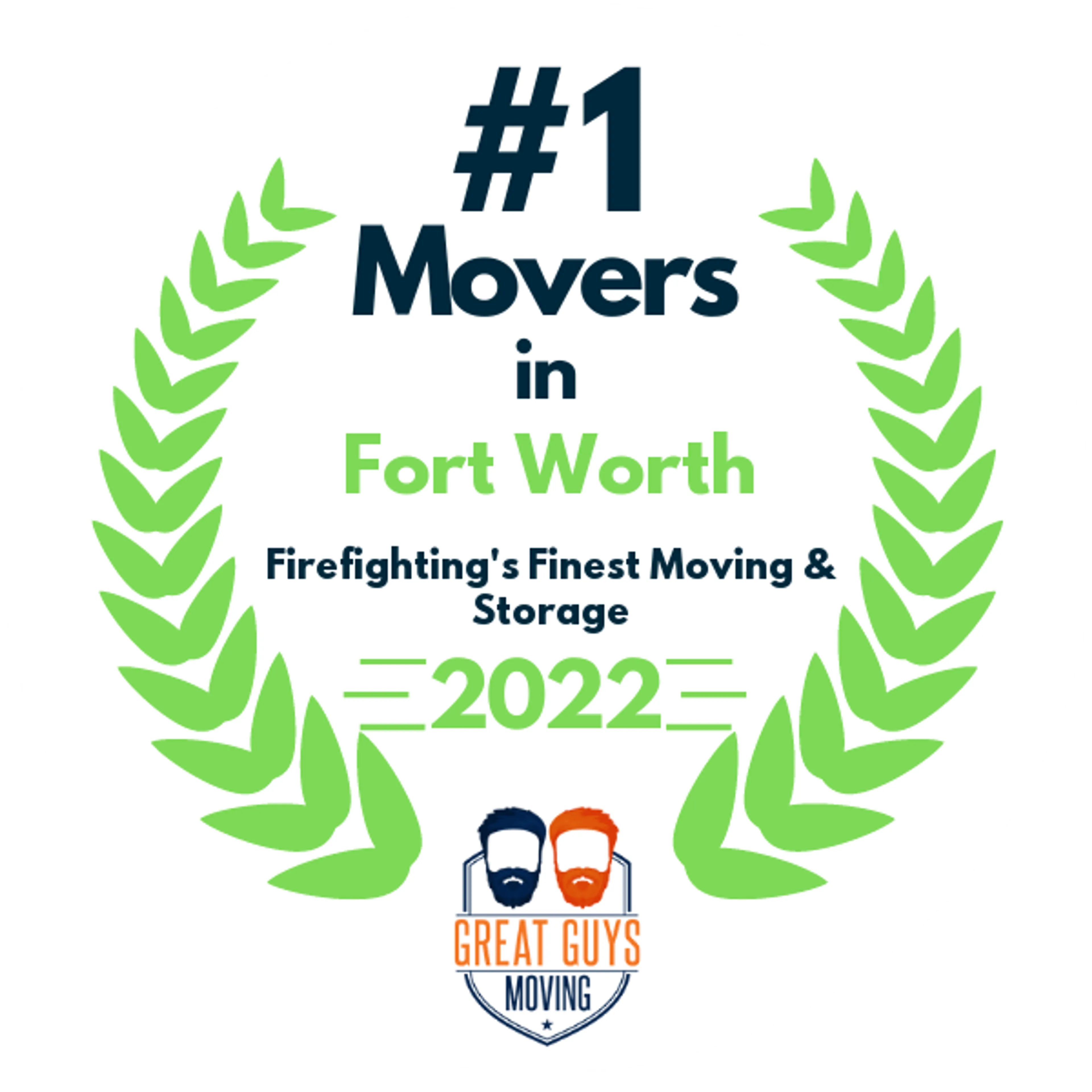 #1 Ranked Movers in Fort Worth, TX 2022 award