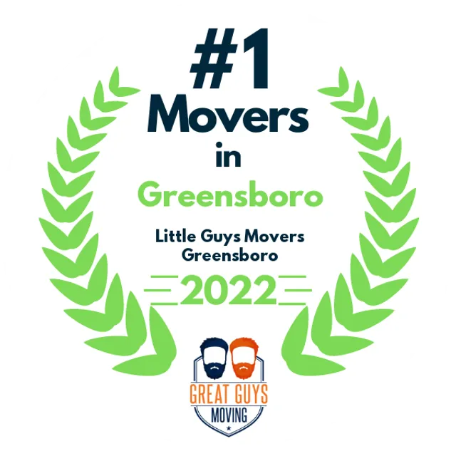 #1 Ranked Movers in Greensboro, NC 2022 award