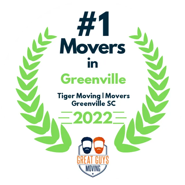 #1 Ranked Movers in Columbia, SC 2022 award