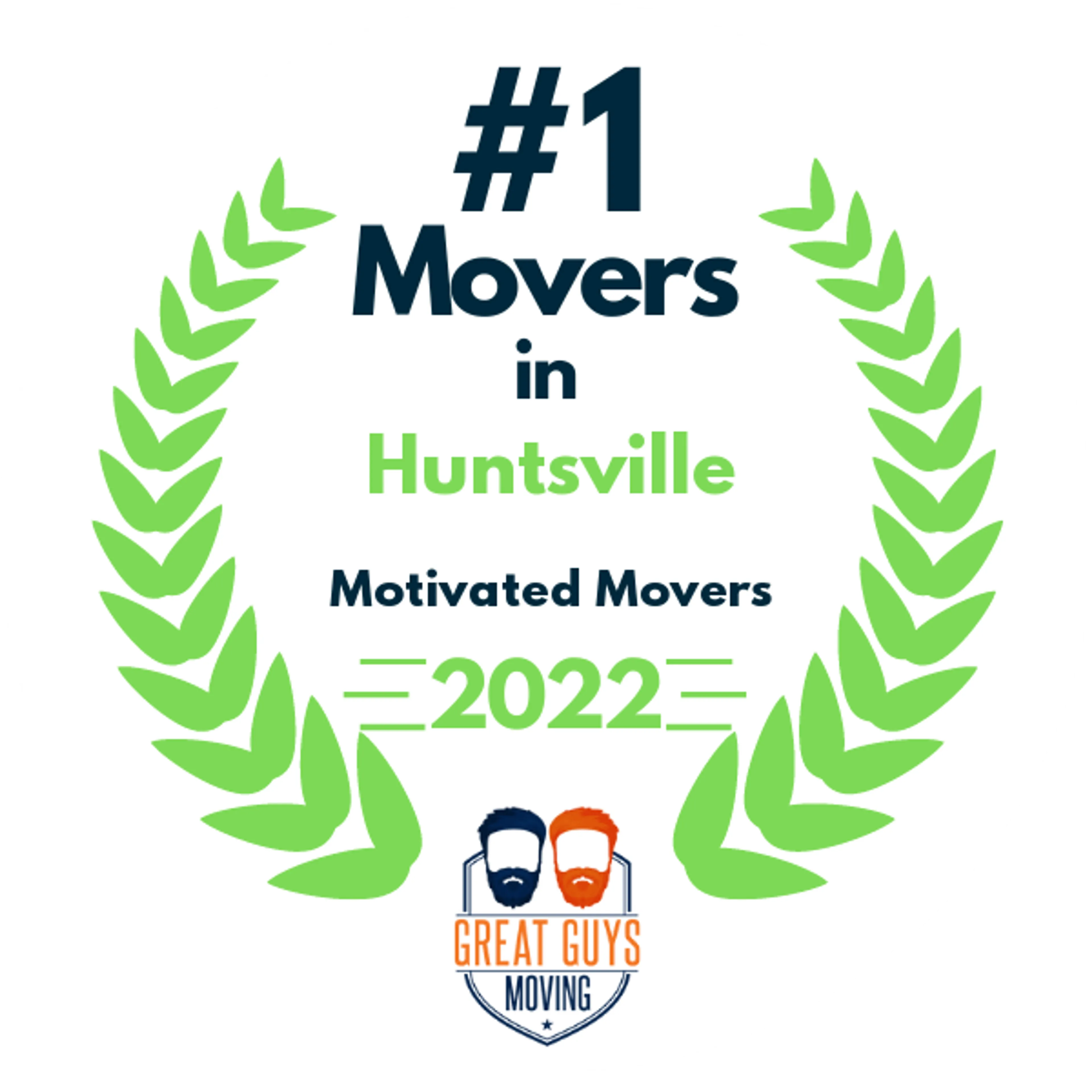 #1 Ranked Movers in Huntsville, AL 2022 award