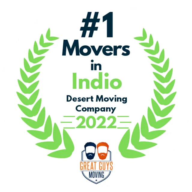 #1 Ranked Movers in Indio, CA 2022 award