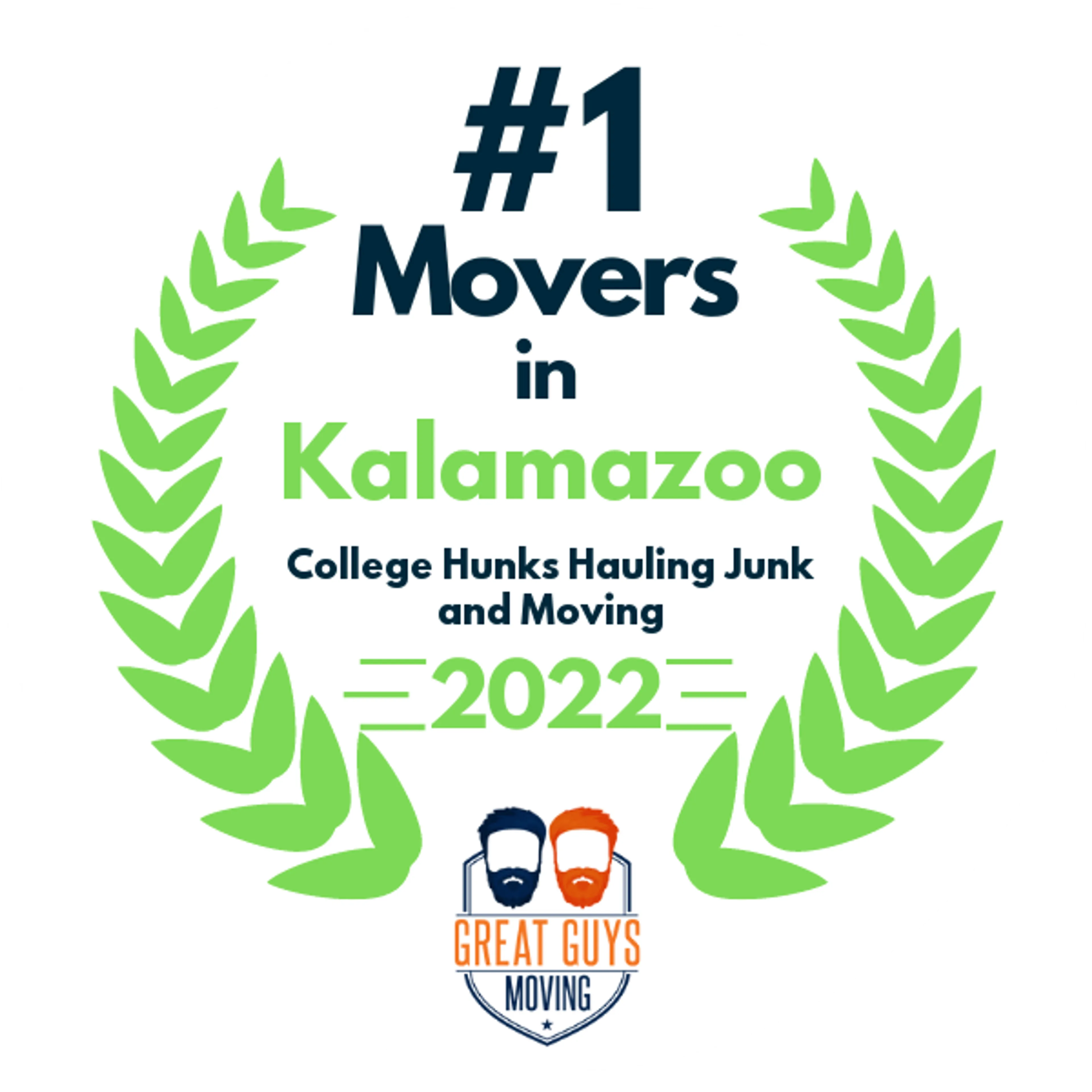 #1 Ranked Movers in Kalamazoo, MI 2022 award