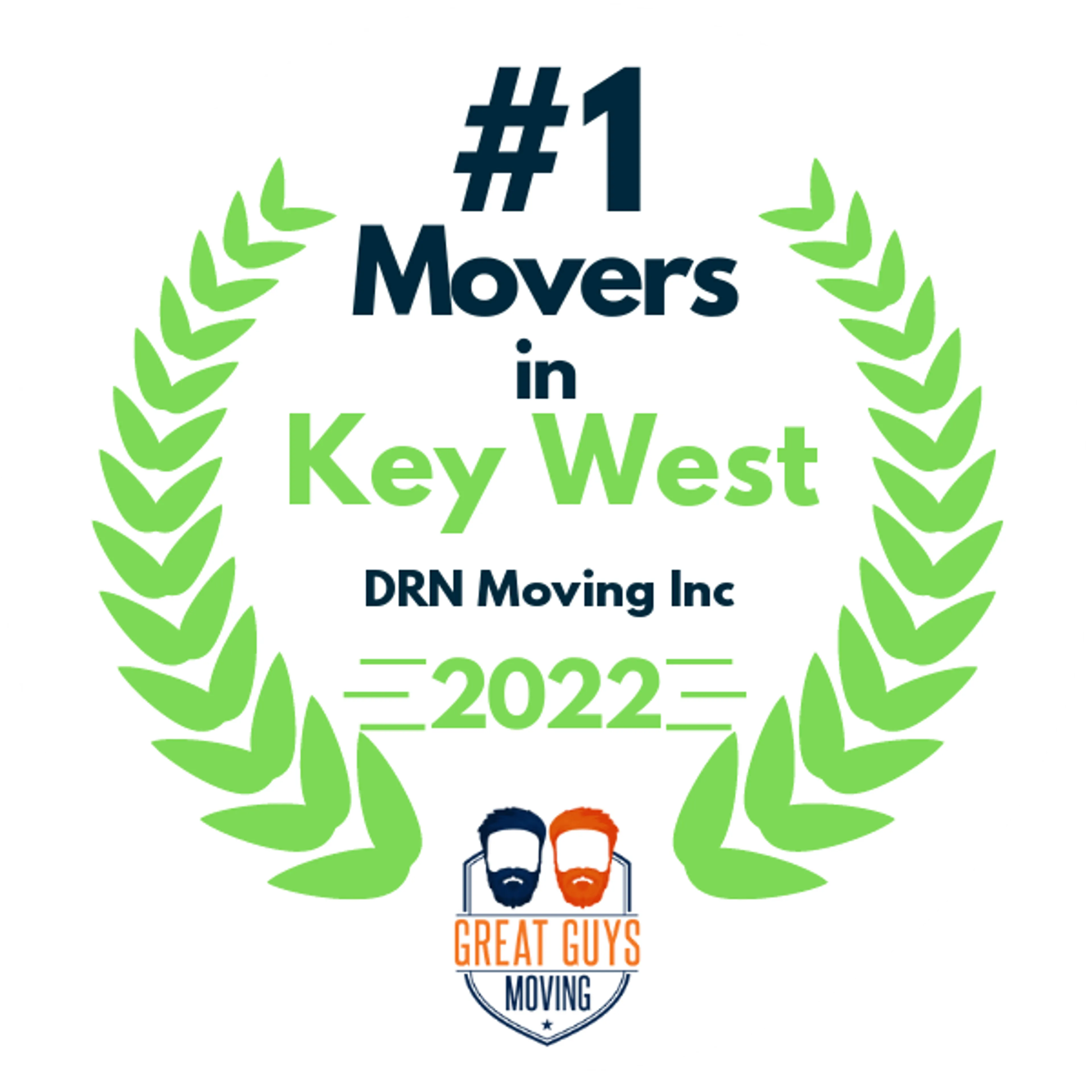 #1 Ranked Movers in Key West, FL 2022 award
