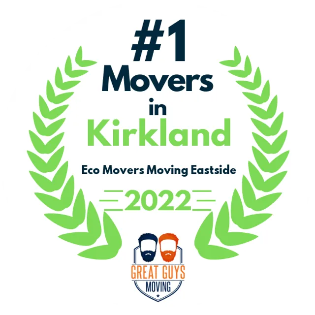 #1 Ranked Movers in Bellevue, WA 2022 award