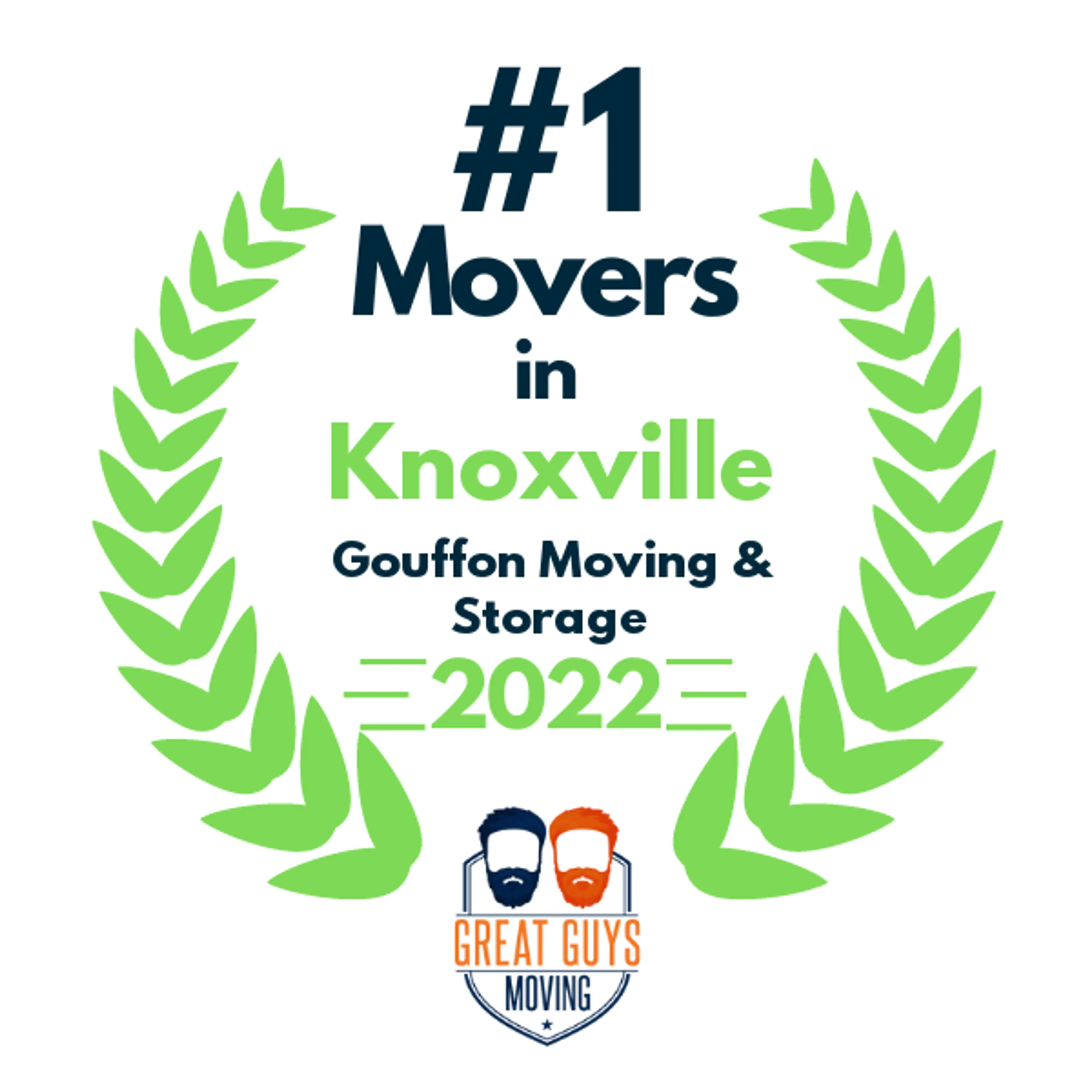 #1 Ranked Movers in Knoxville, TN 2022 award