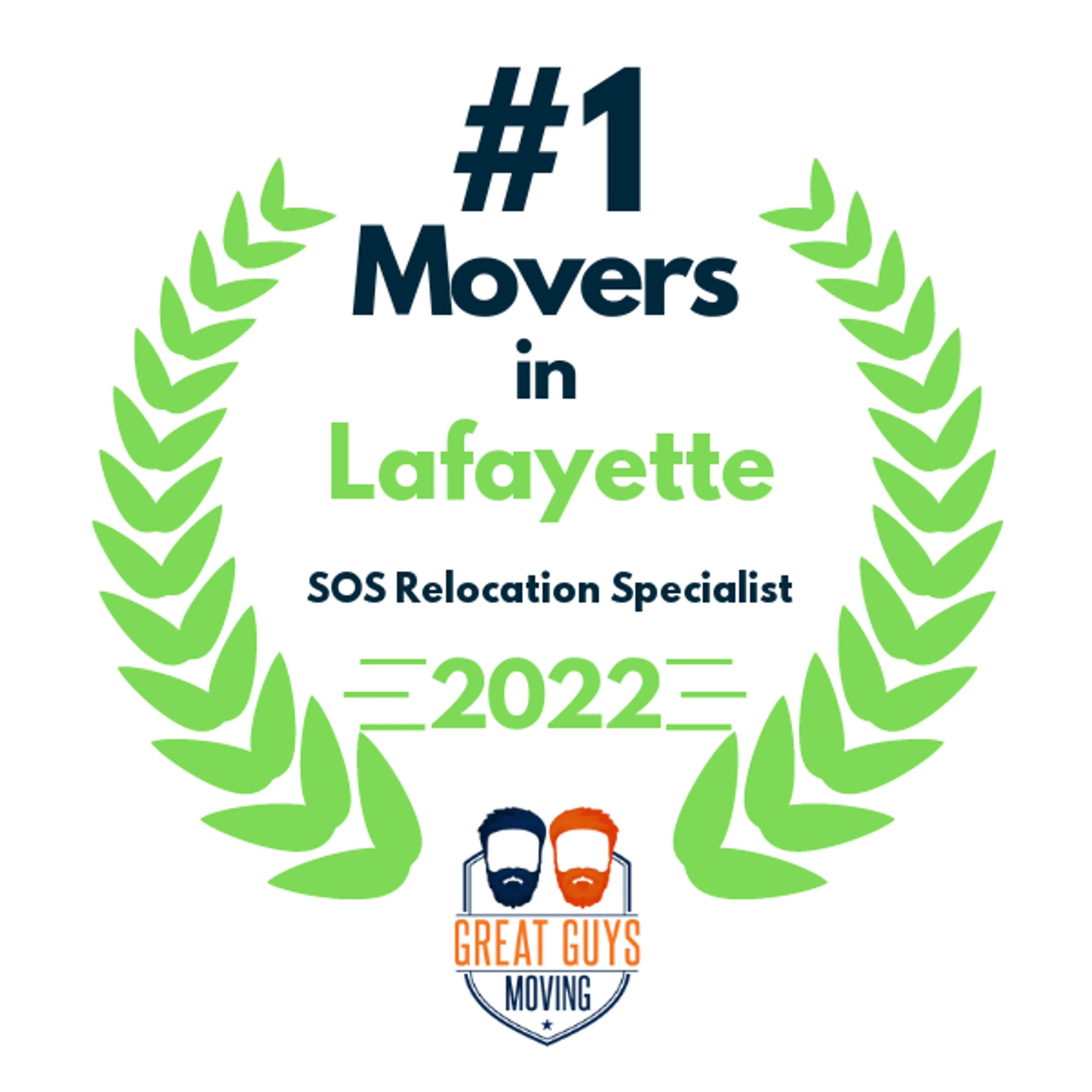 #1 Ranked Movers in Lafayette, IN 2022 award