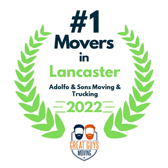 #1 Ranked Movers in Lancaster, CA 2022 award