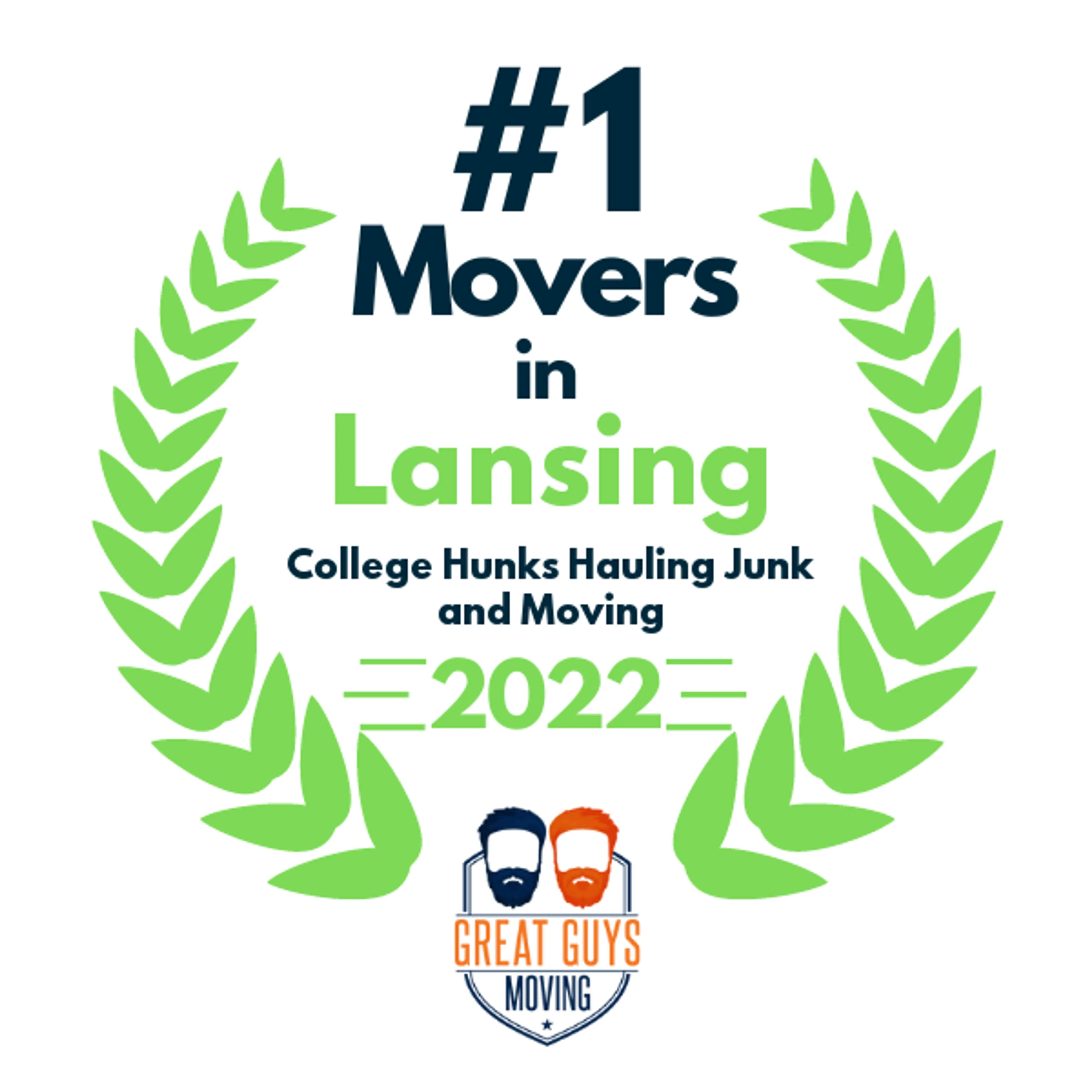 #1 Ranked Movers in Lansing, MI 2022 award
