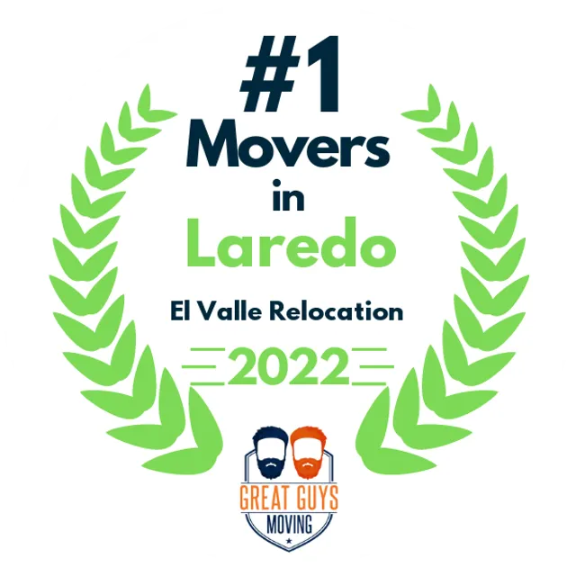 #1 Ranked Movers in Laredo, TX 2022 award