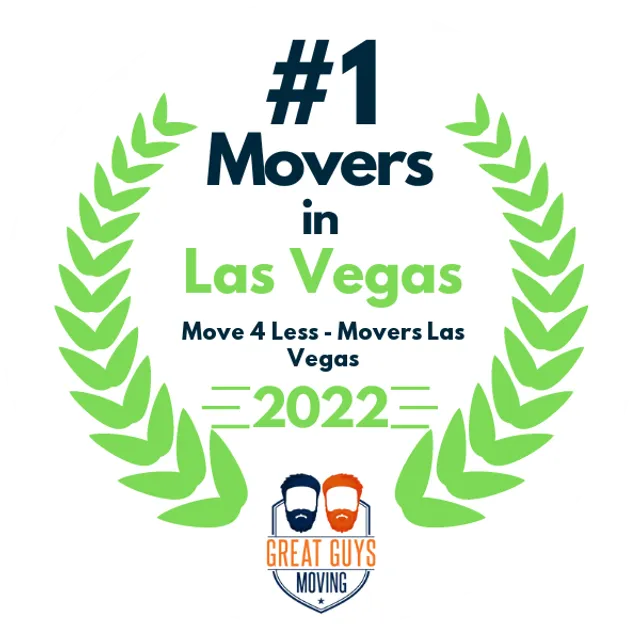 #1 Ranked Movers in Las Vegas, NV 2022 award