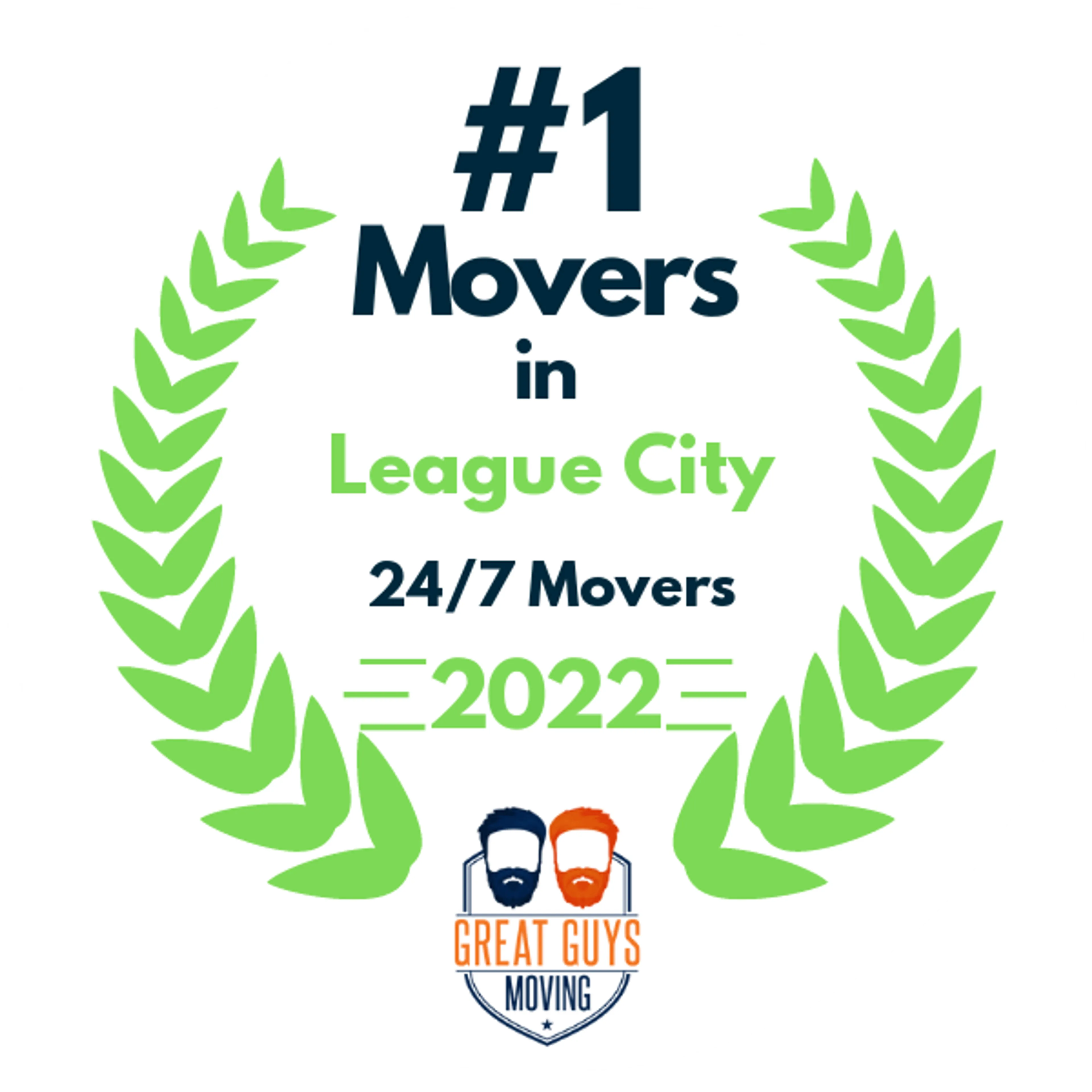 #1 Ranked Movers in Pasadena, TX 2022 award