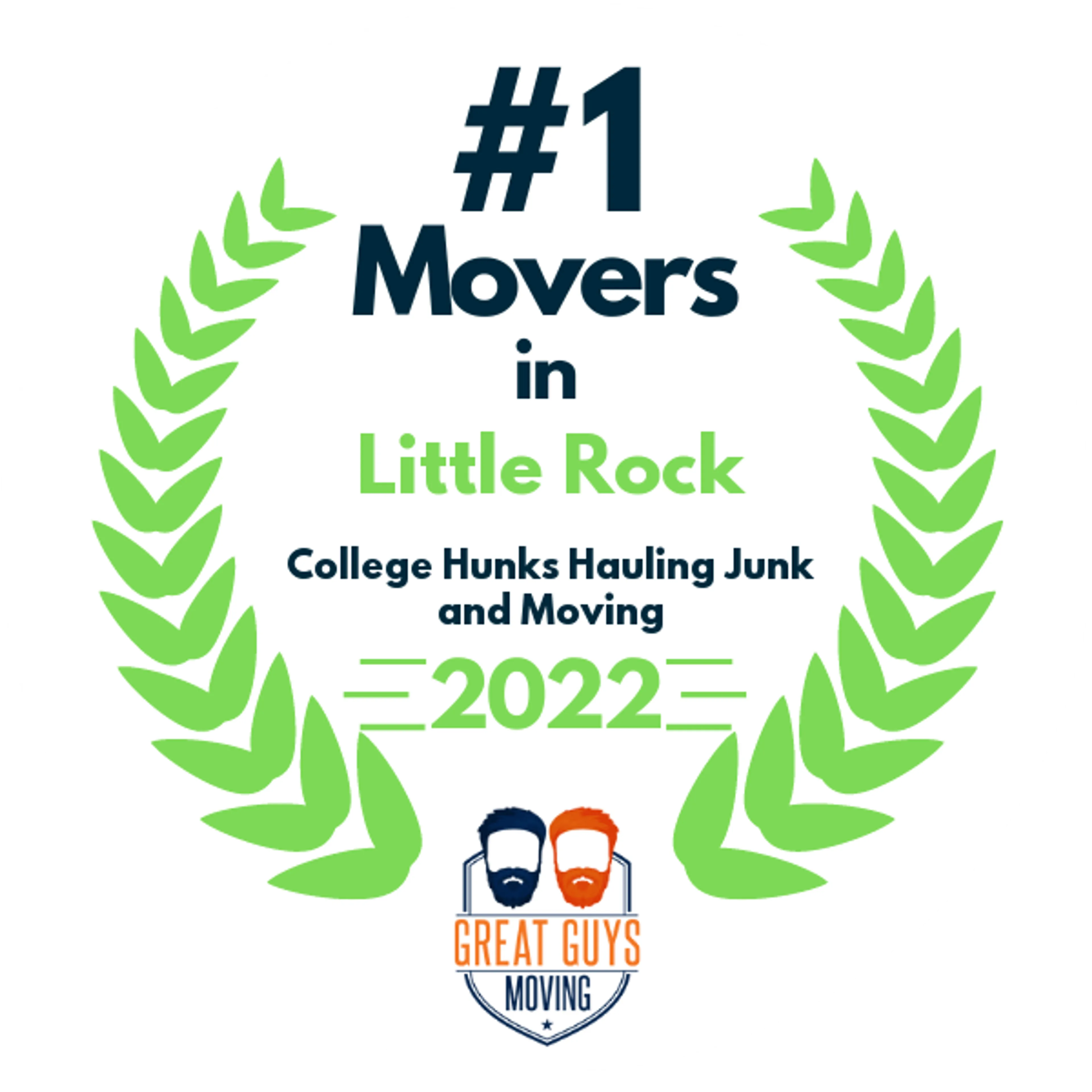 #1 Ranked Movers in Little Rock, AR 2022 award