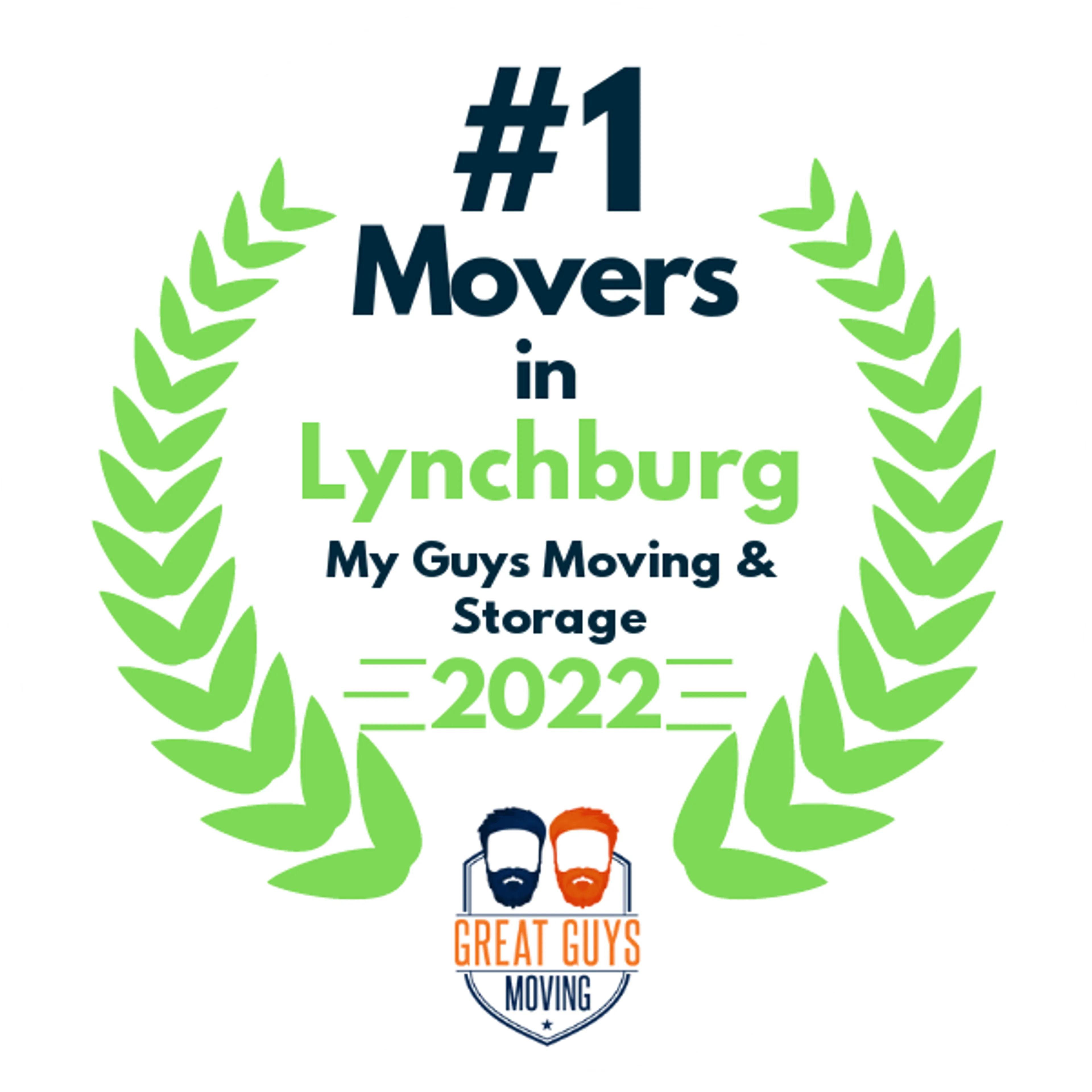 #1 Ranked Movers in Alexandria, VA 2022 award