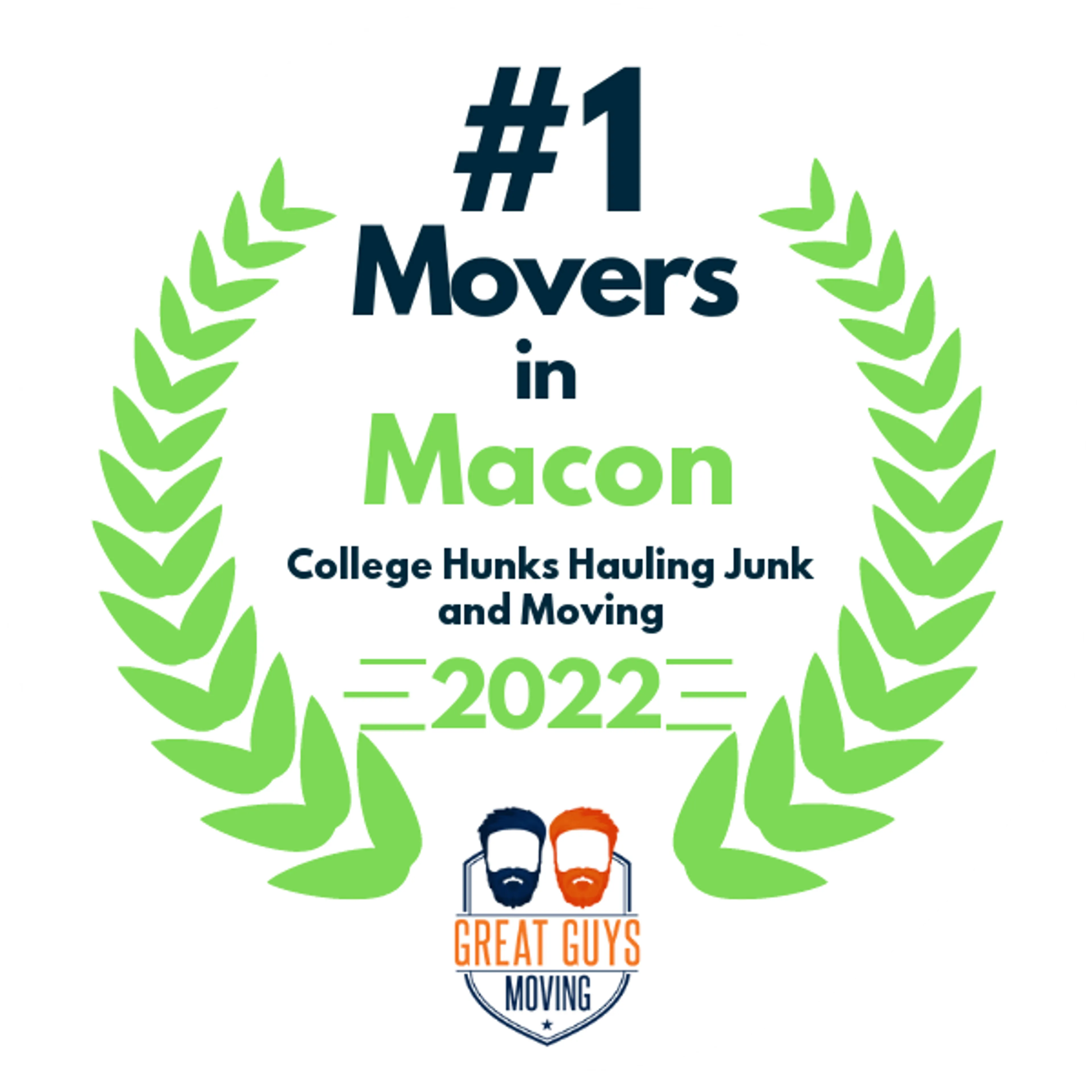 #1 Ranked Movers in Macon, GA 2022 award