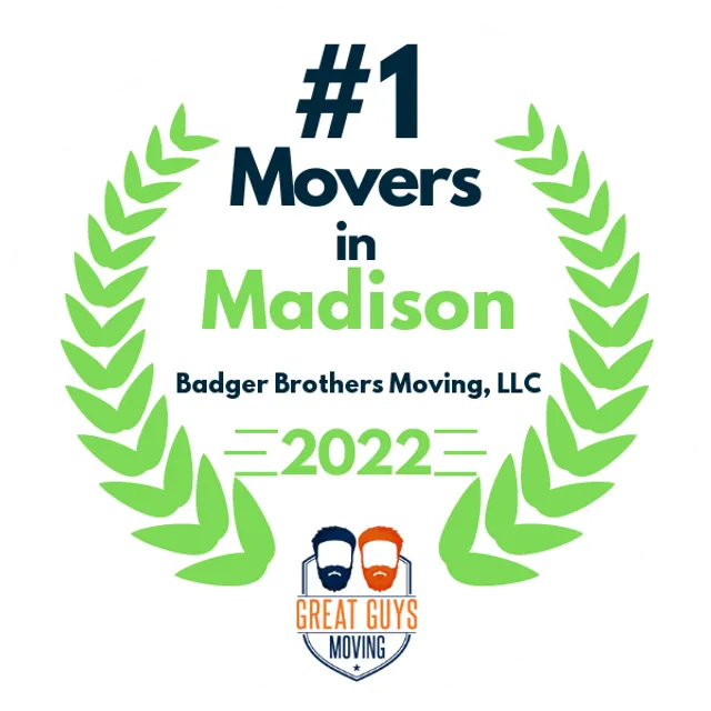 #1 Ranked Movers in Madison, WI 2022 award